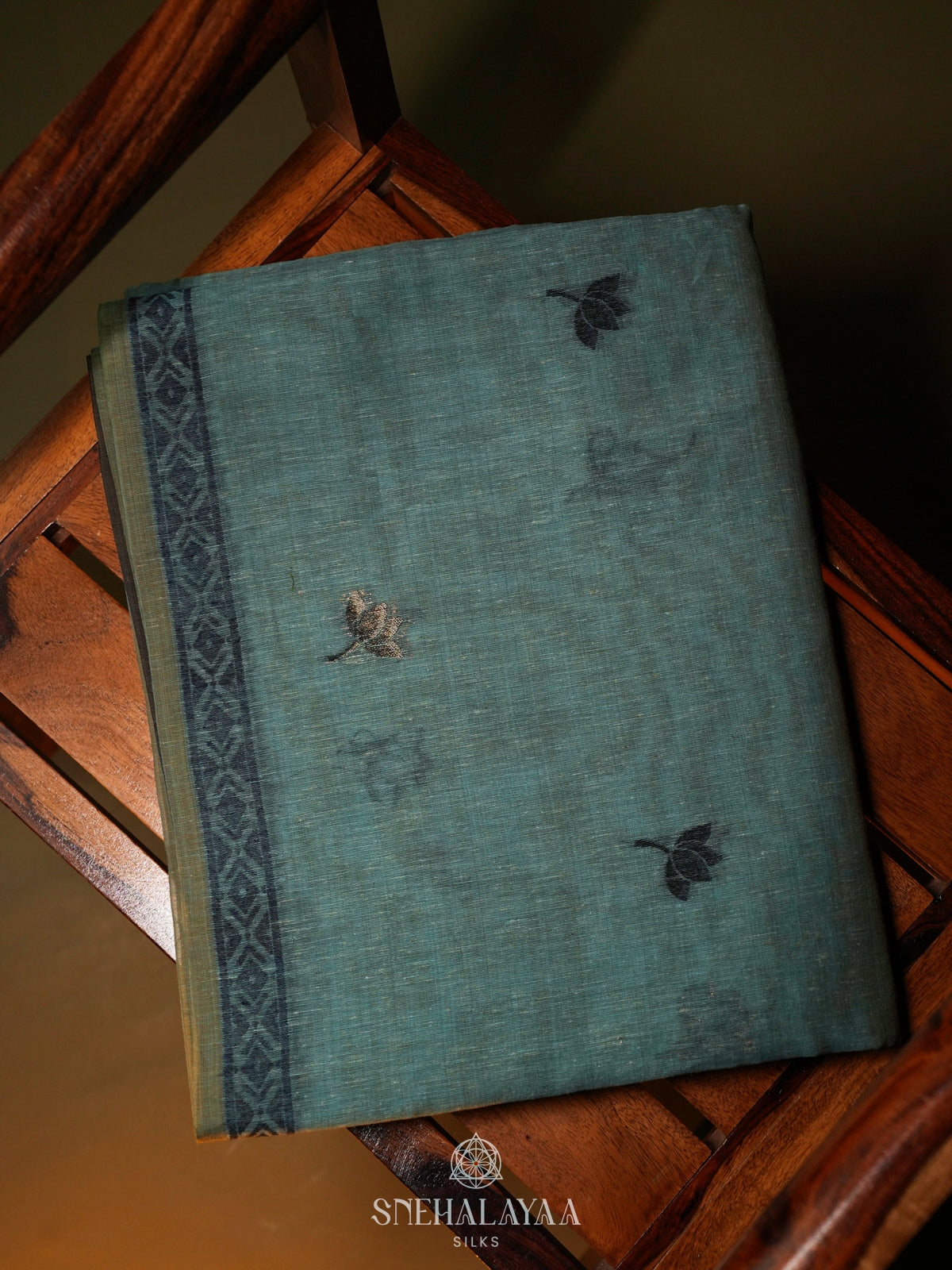 Blue Munga Cotton Saree