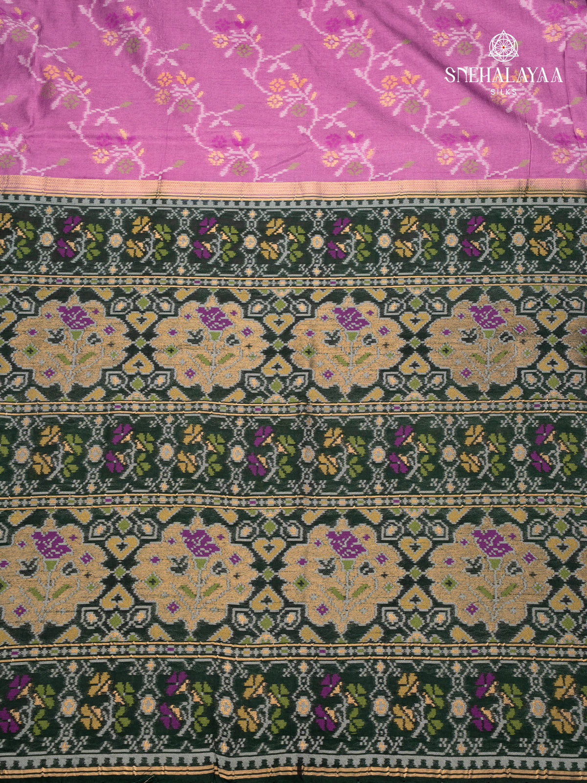 Purple Ikat Silk Saree