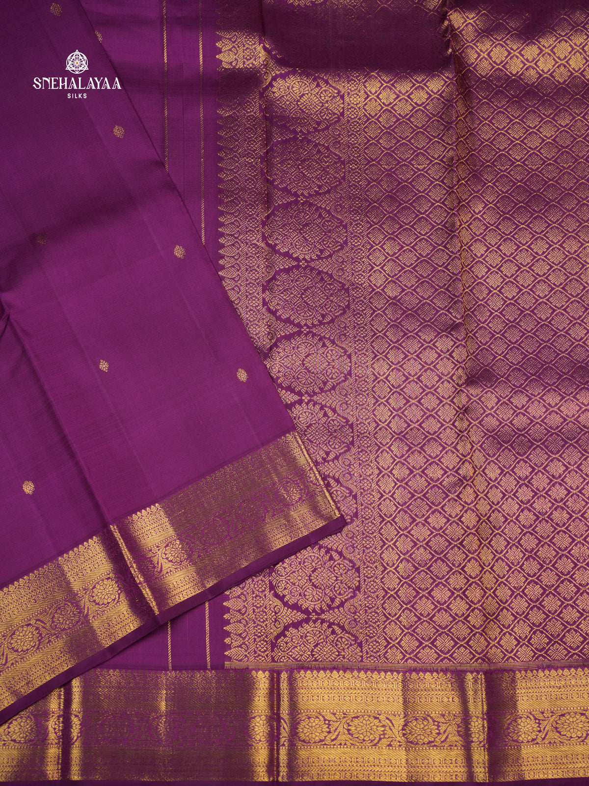 Purple Kanjivaram Silk Saree
