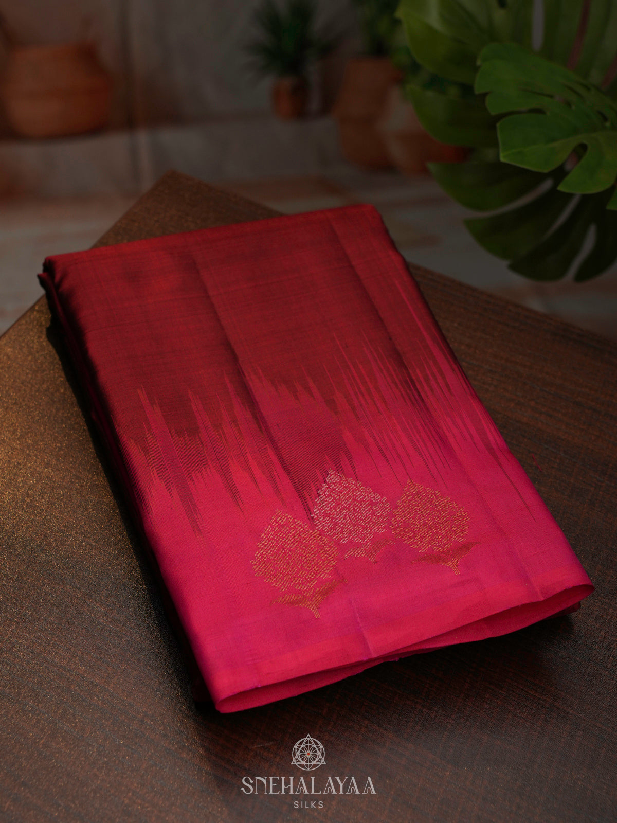 Maroon Kanjivaram Silk Saree
