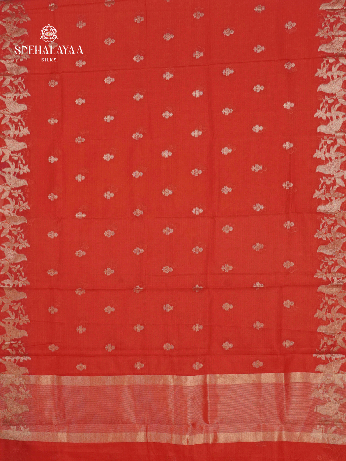 Rust Orange Kota Saree