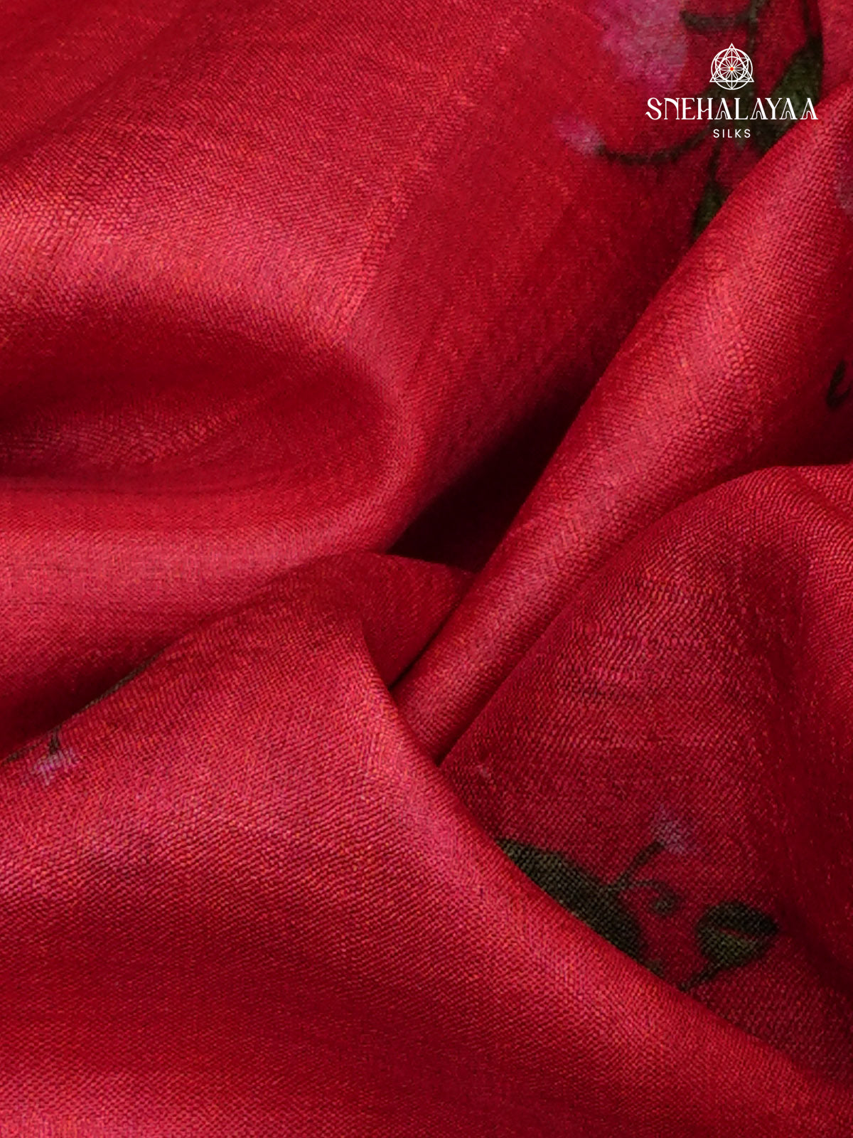 Maroon Tussar Silk Saree
