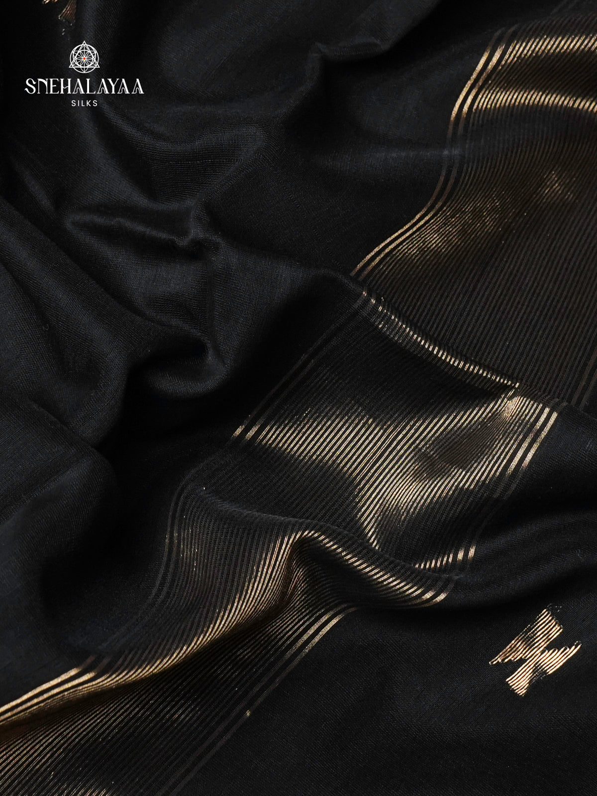 Black Maheshwari Silk Cotton Saree