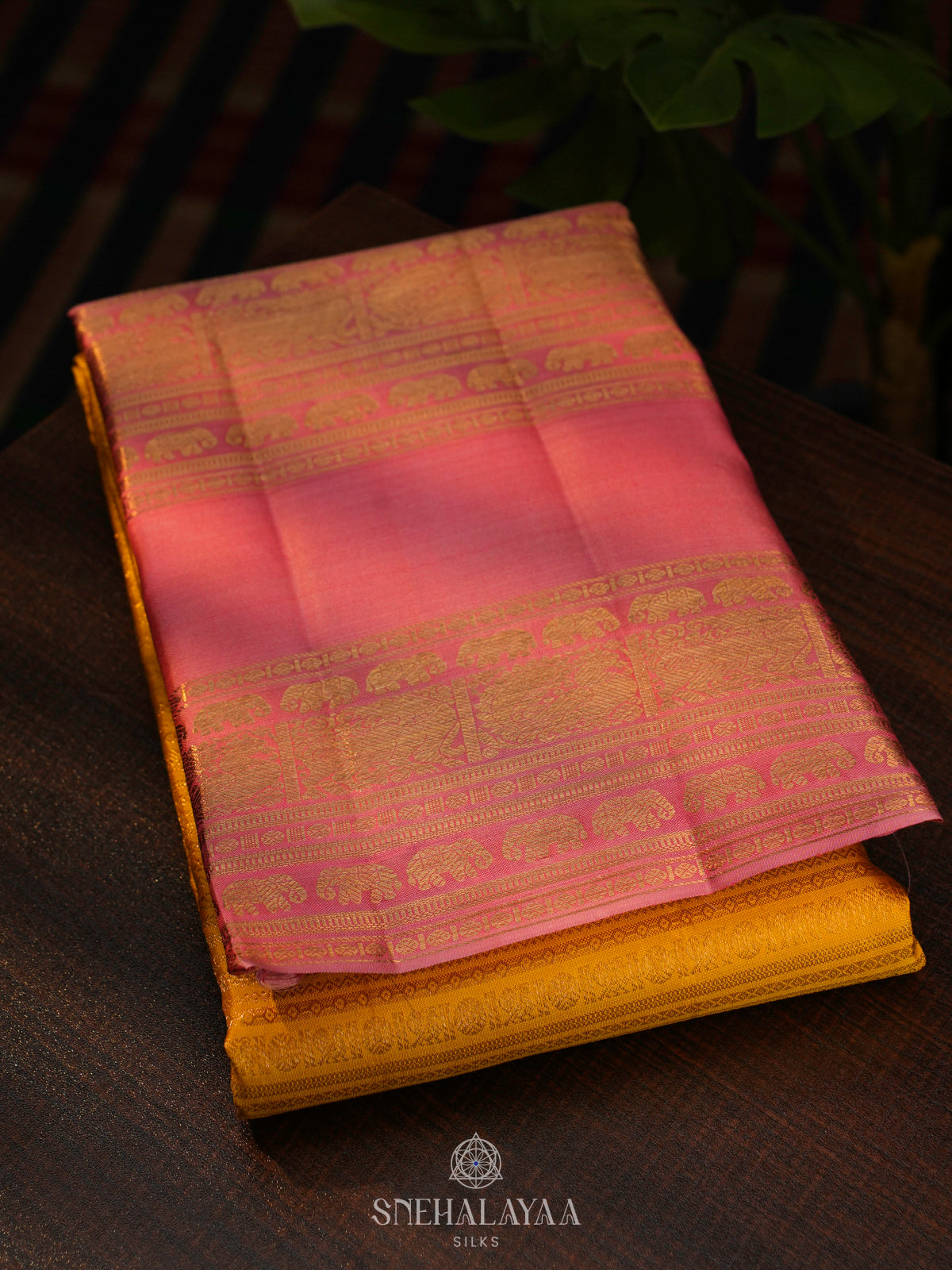 Yellow Kanjivaram Silk Saree