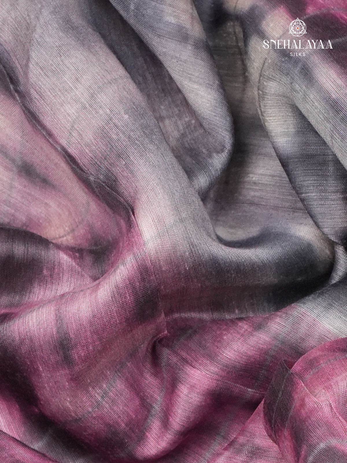 Grey Printed Linen Saree