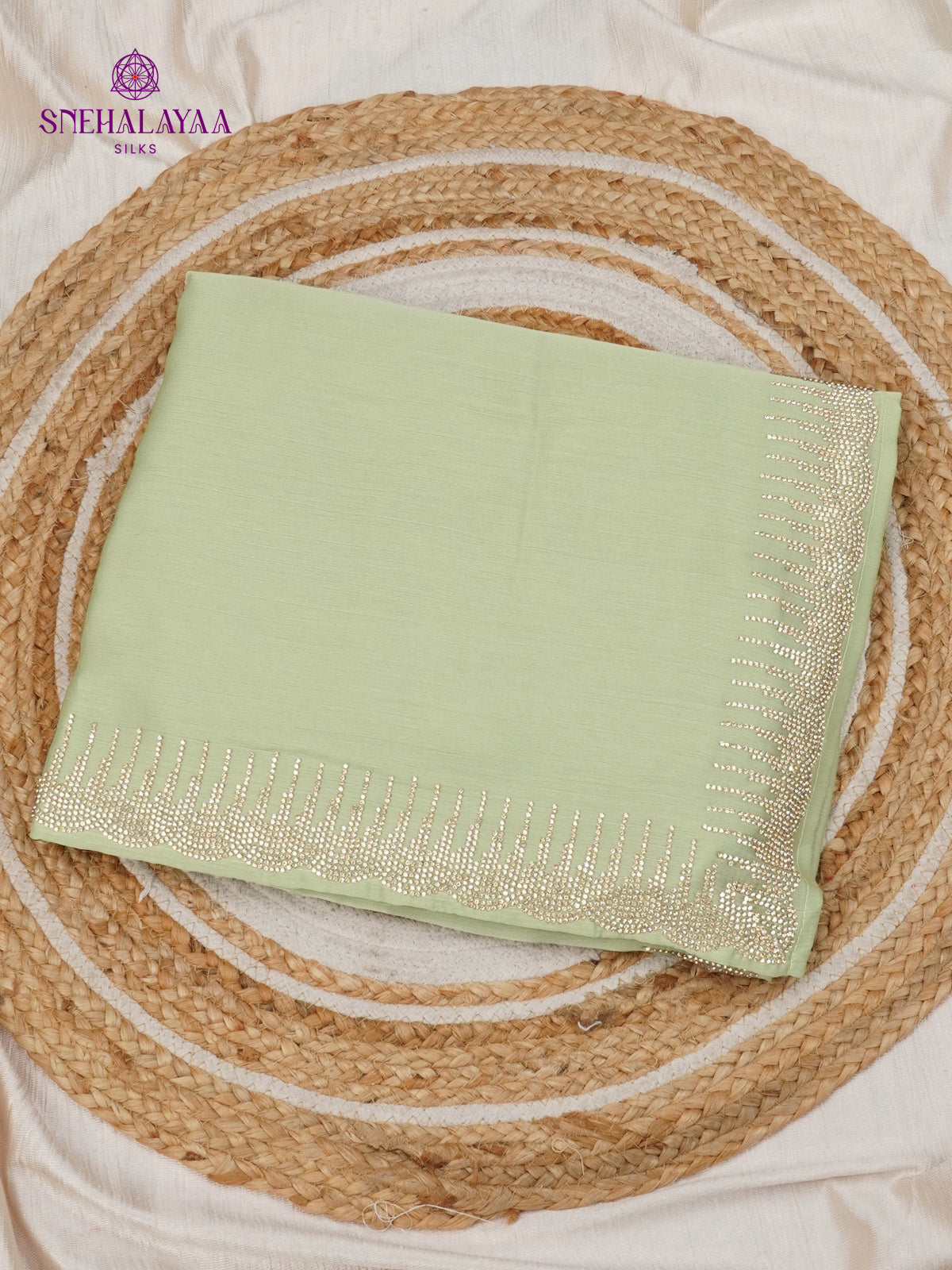 Pale Green Designer Saree