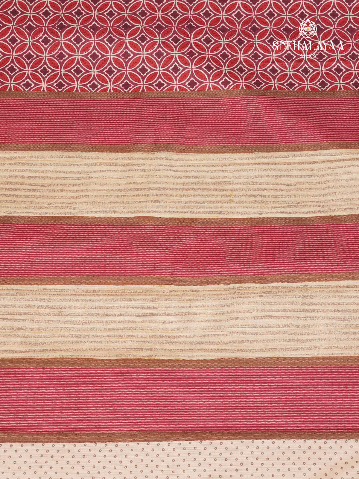Red Tussar Saree