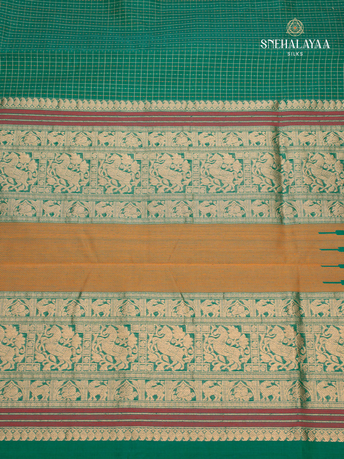 Light Green Kanchi Silk Cotton Saree