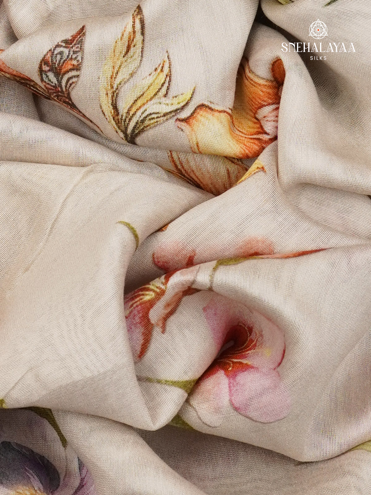 Off White Chanderi Saree