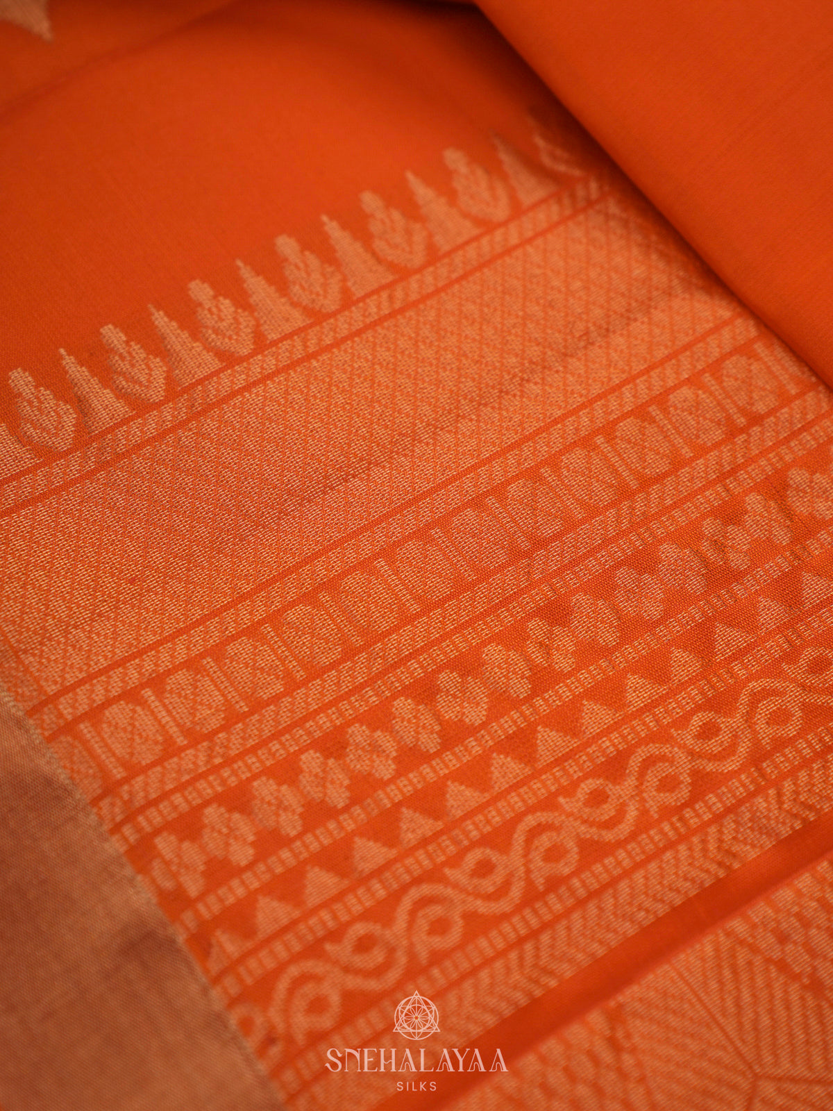 Orange Soft Silk Saree