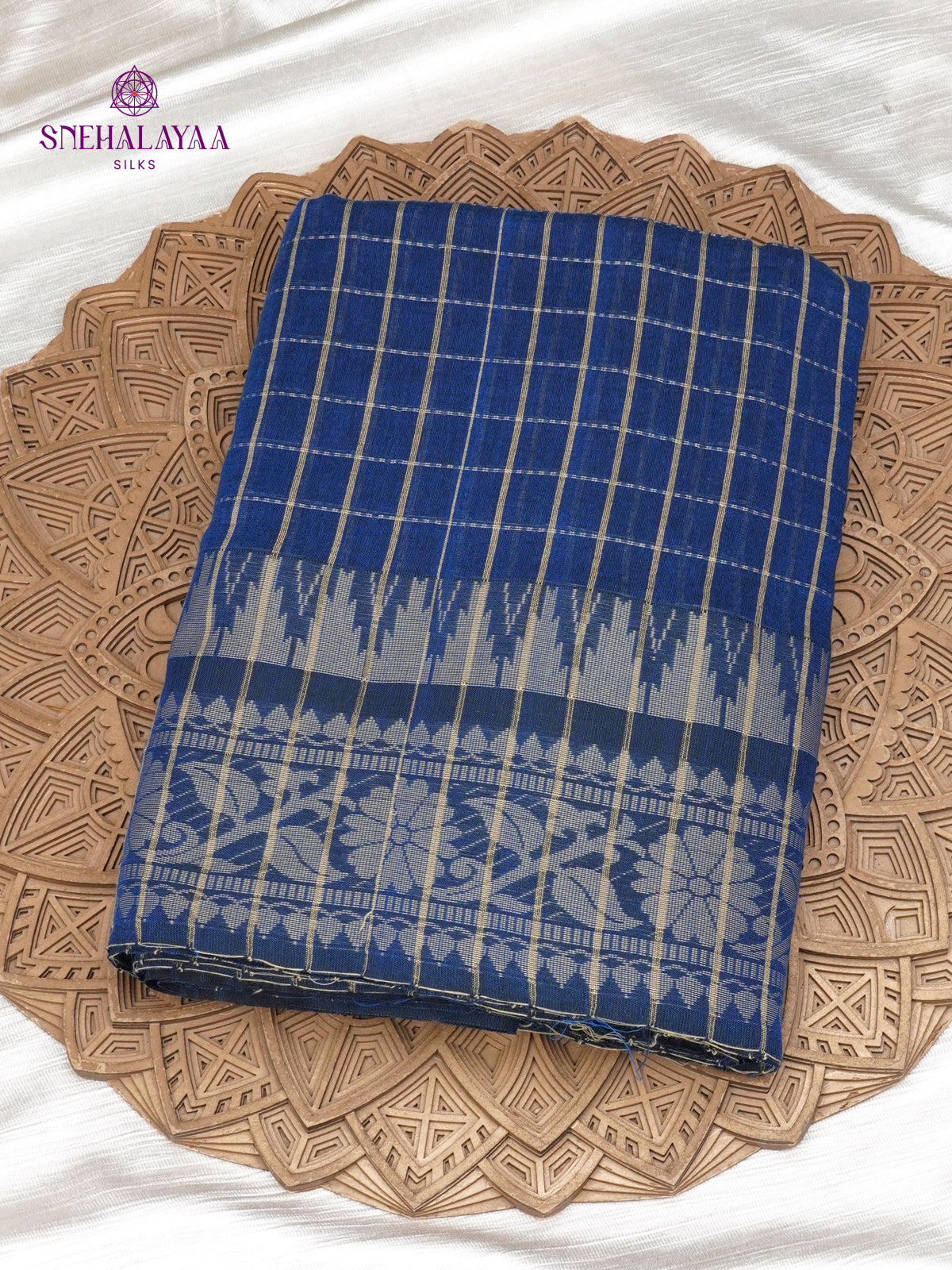 Royal Blue Sambalpuri Cotton Saree