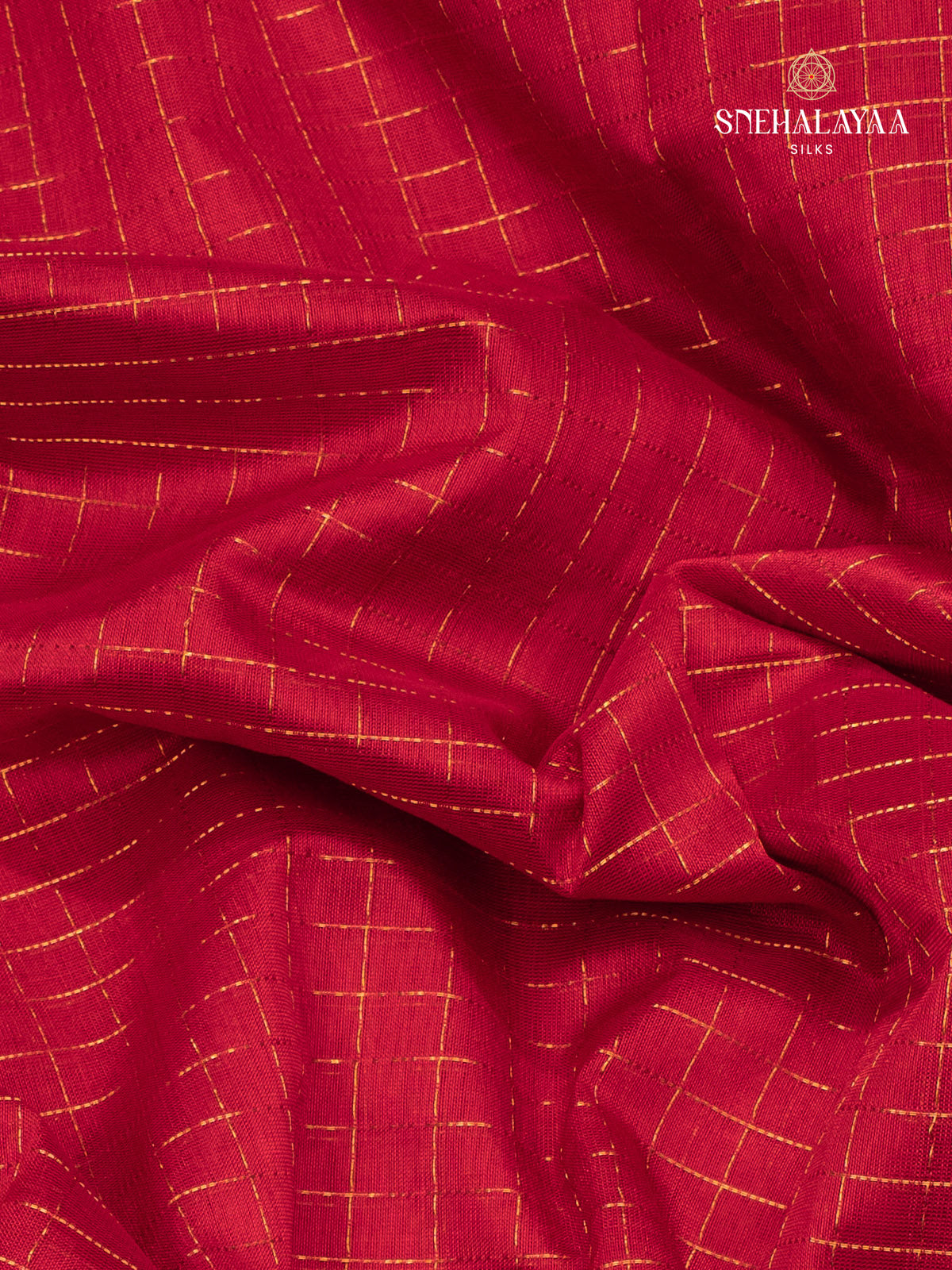 Red Silk Kanchi Cotton Saree
