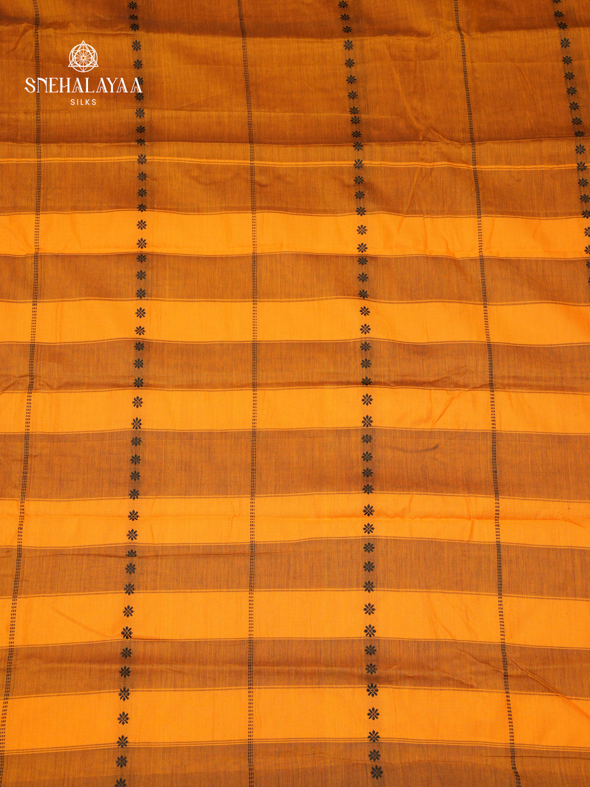 Mustard Orange Narayanpet Saree