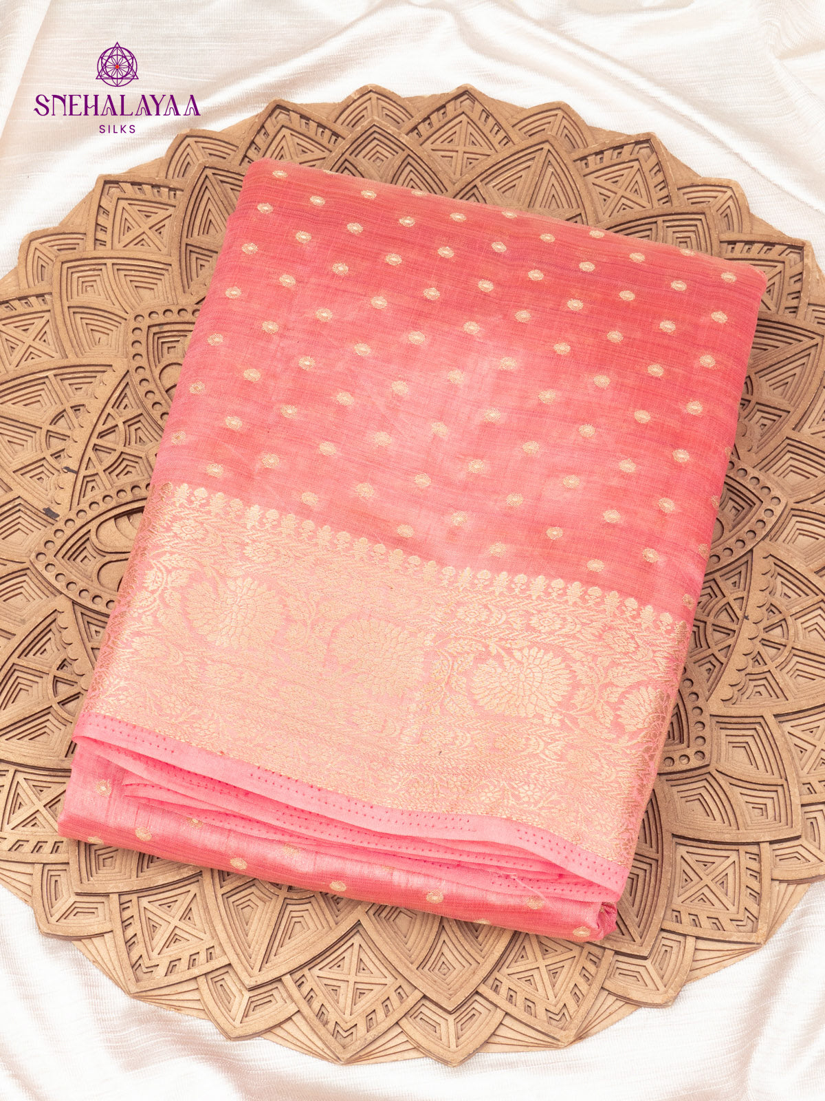 Pink Raw Silk Saree