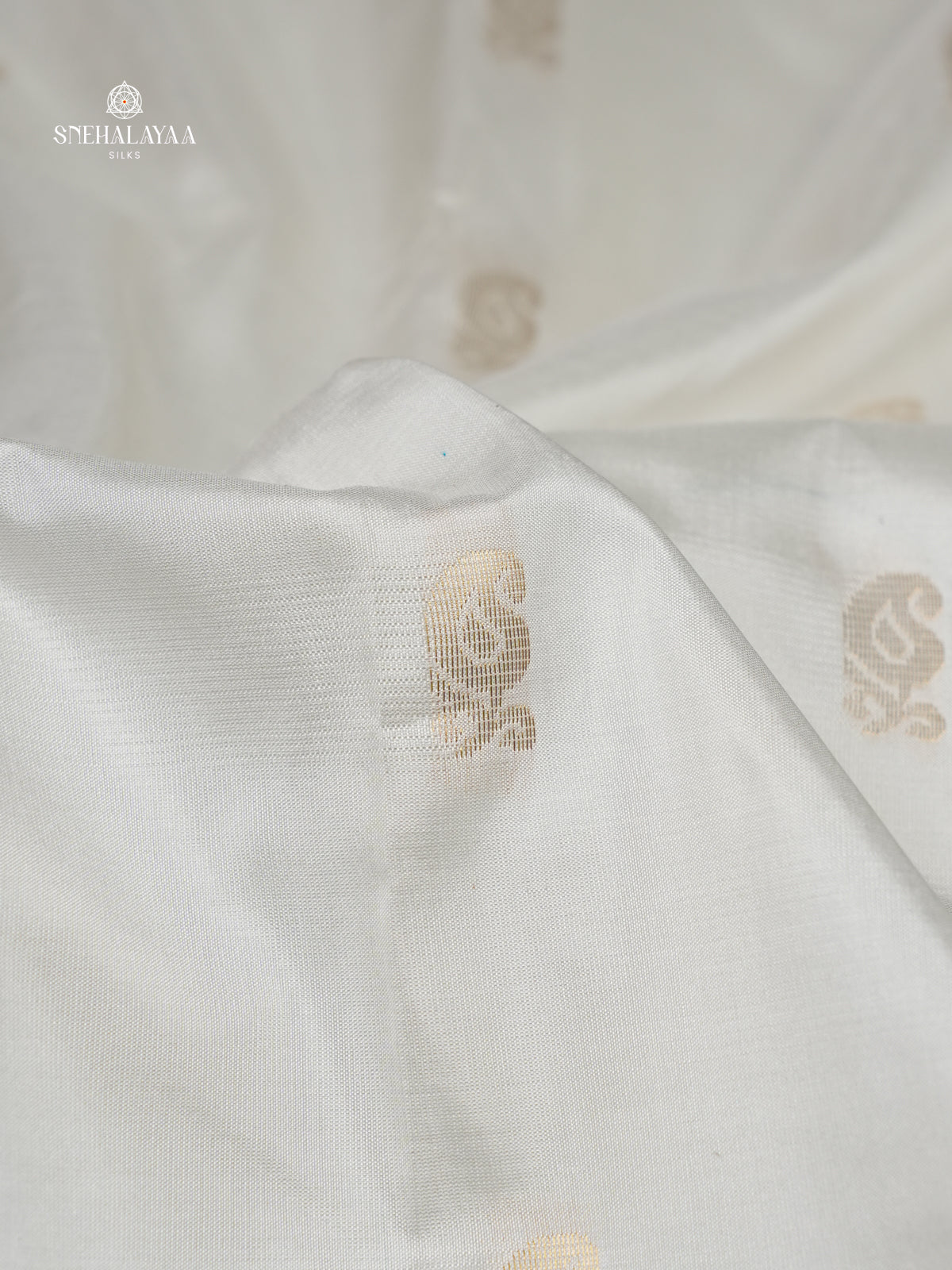 White Kanjivaram Silk Saree