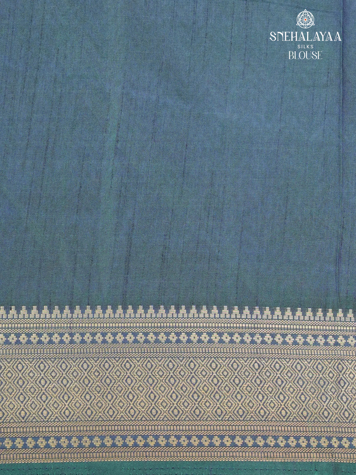 Peacock Blue Ikat Saree