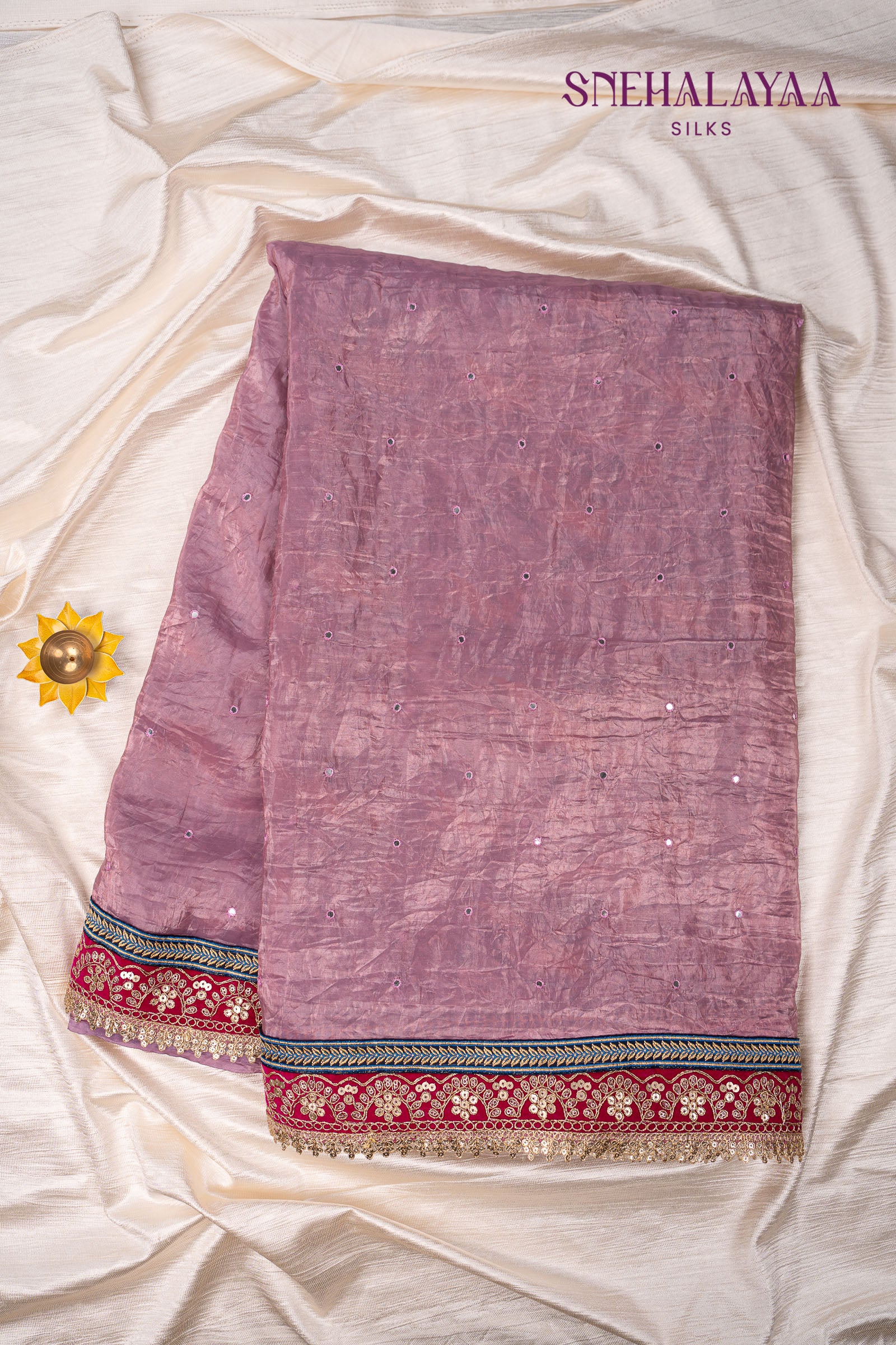 Lavender Designer Saree