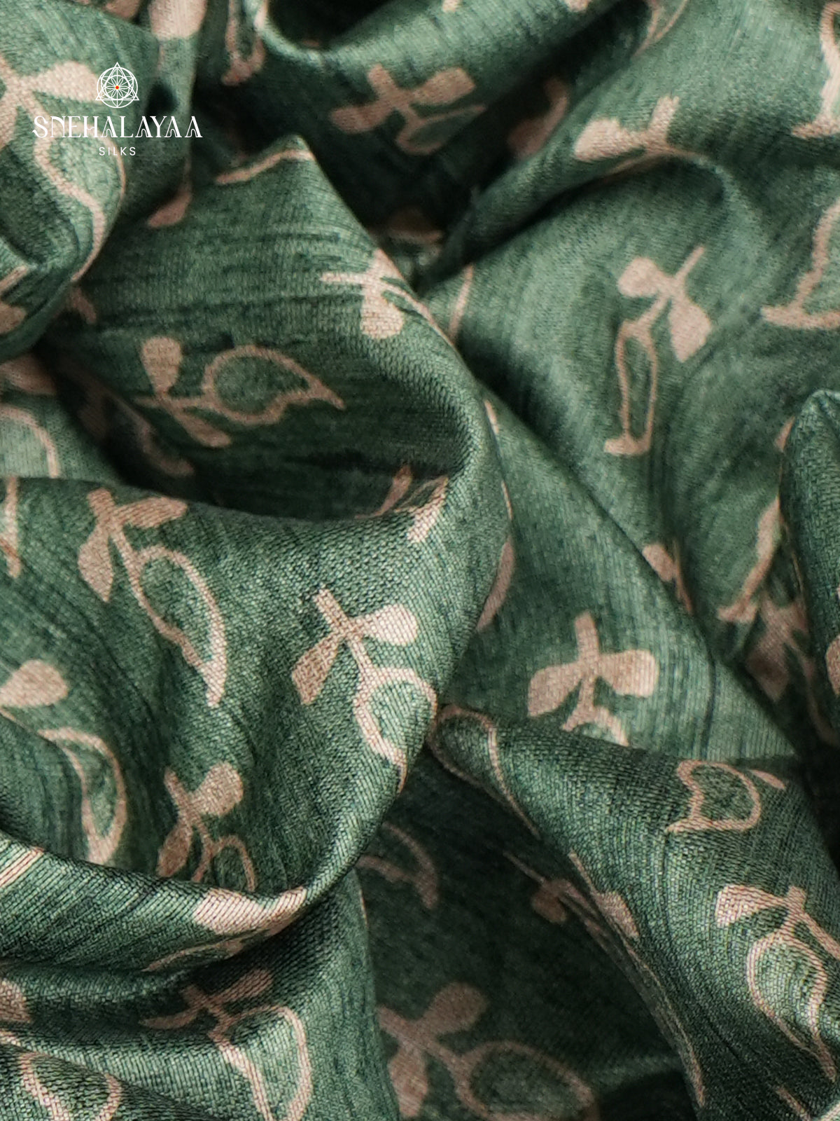 Pastel Green Tussar Embroidery Saree