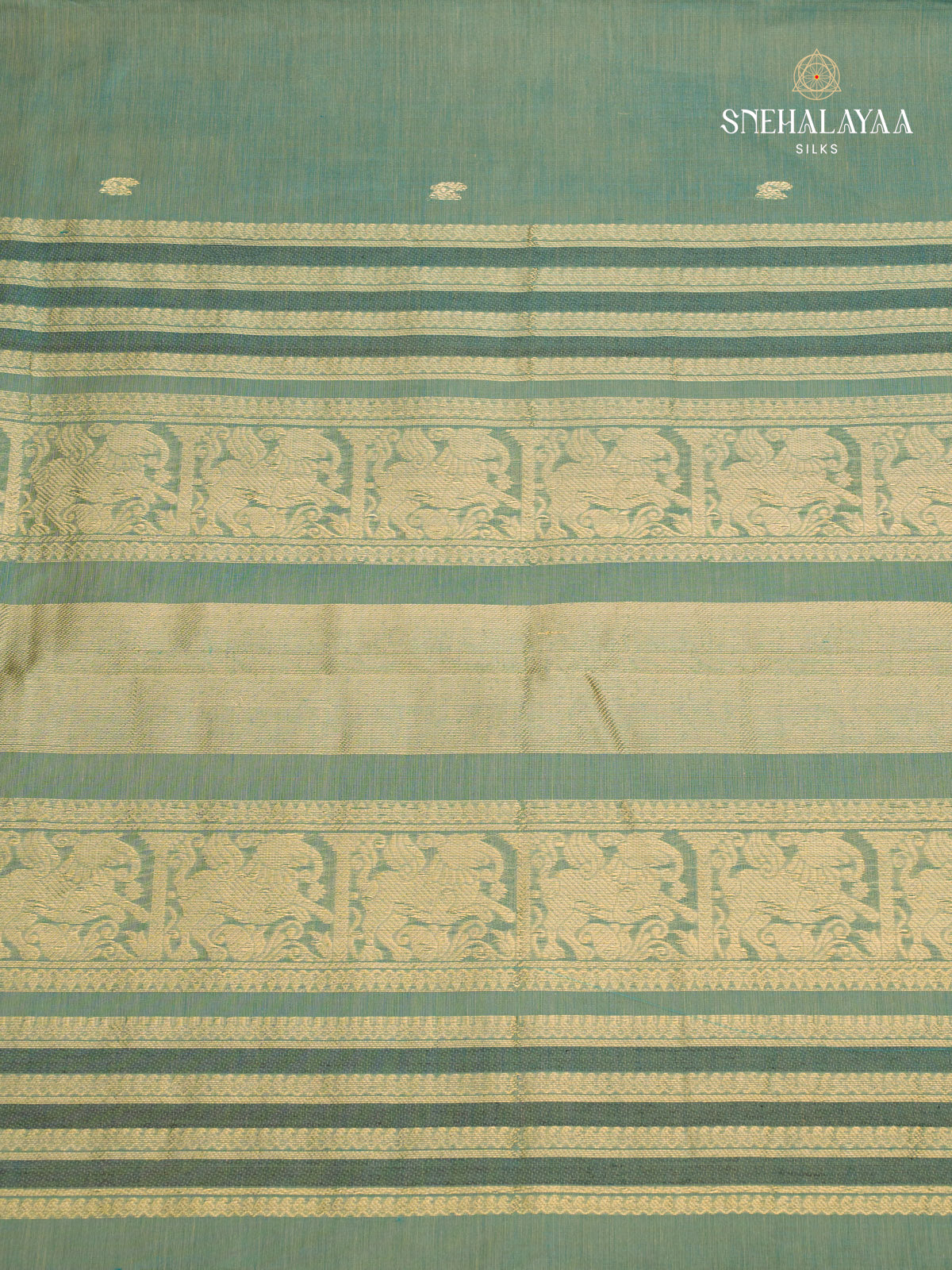Light Green Kanchi Silk Cotton Saree