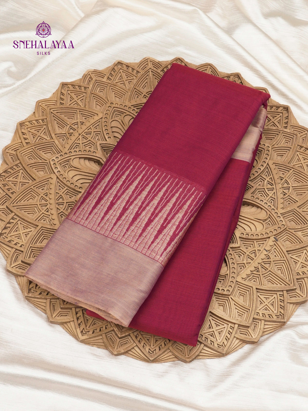 Maroon Narayanpet Cotton Saree