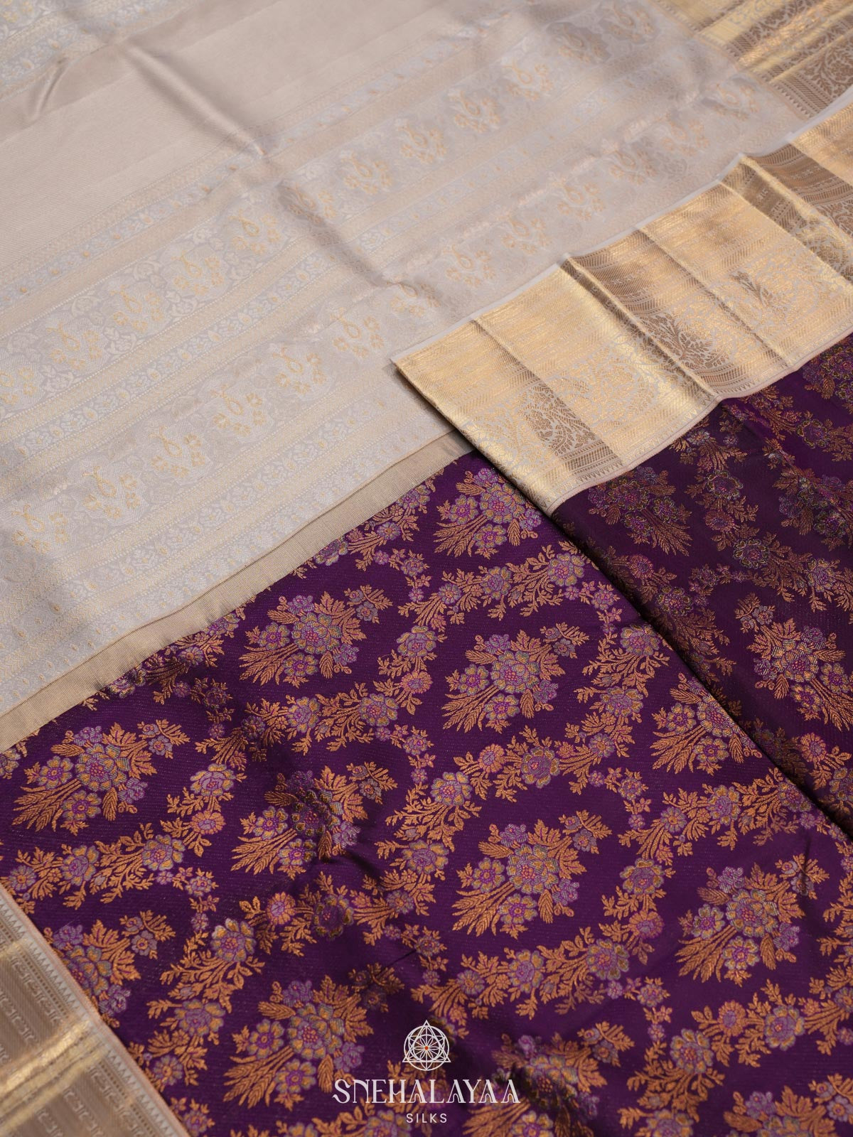 Rich Purple Kanjivaram Silk Saree
