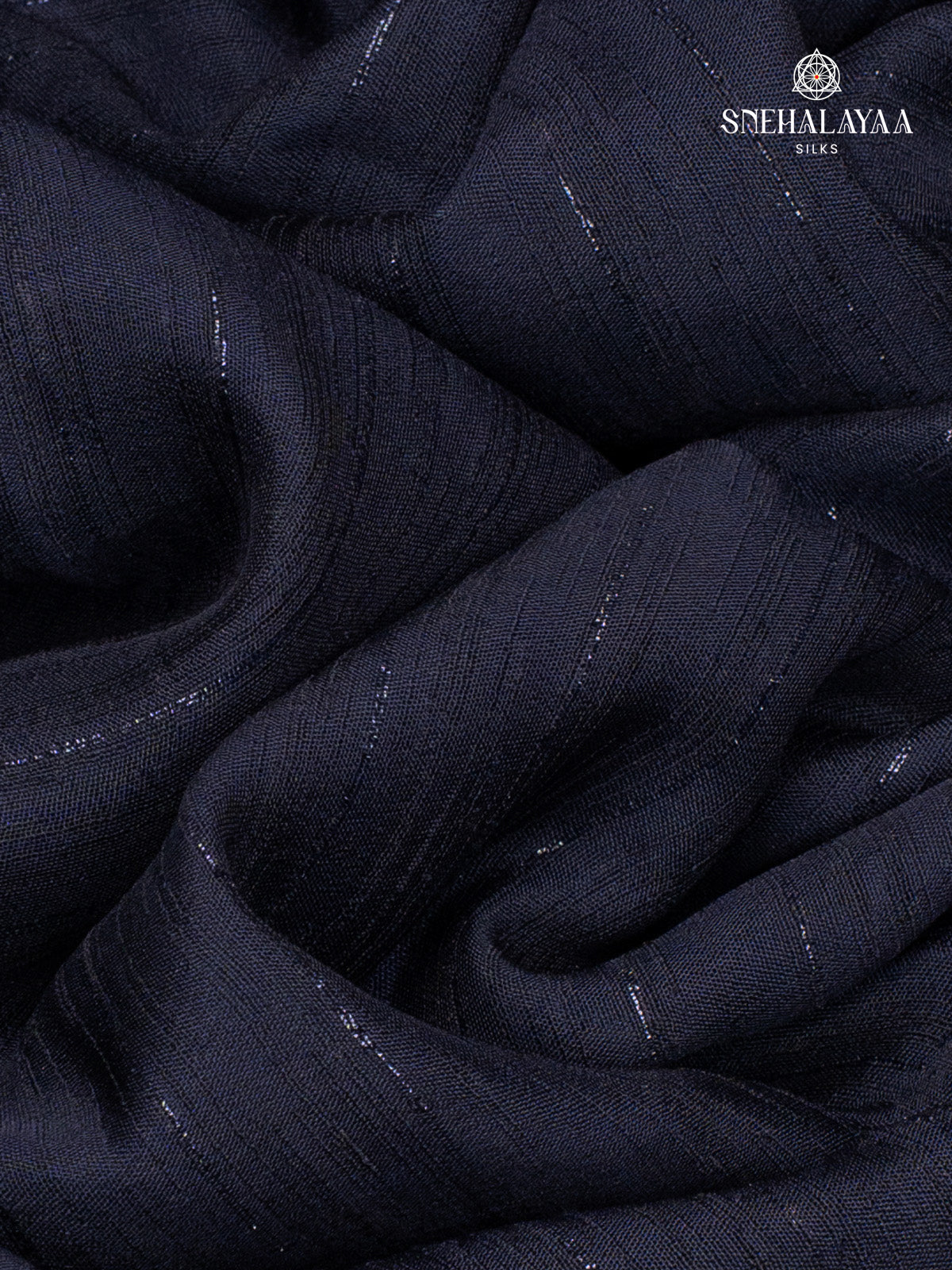 Navy Blue Dola Silk Saree
