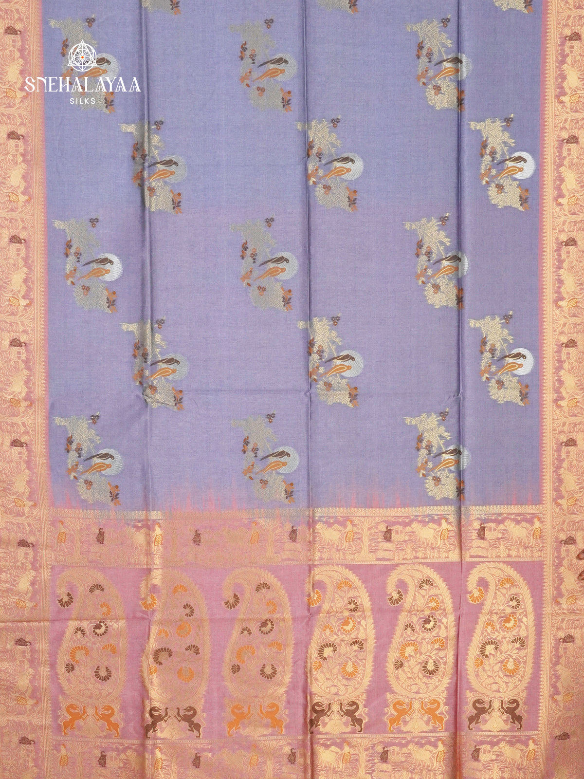 Pale Blue Jute Saree