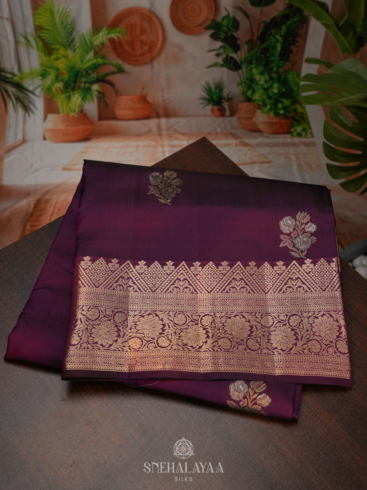 Purple Kanjivaram Silk Saree