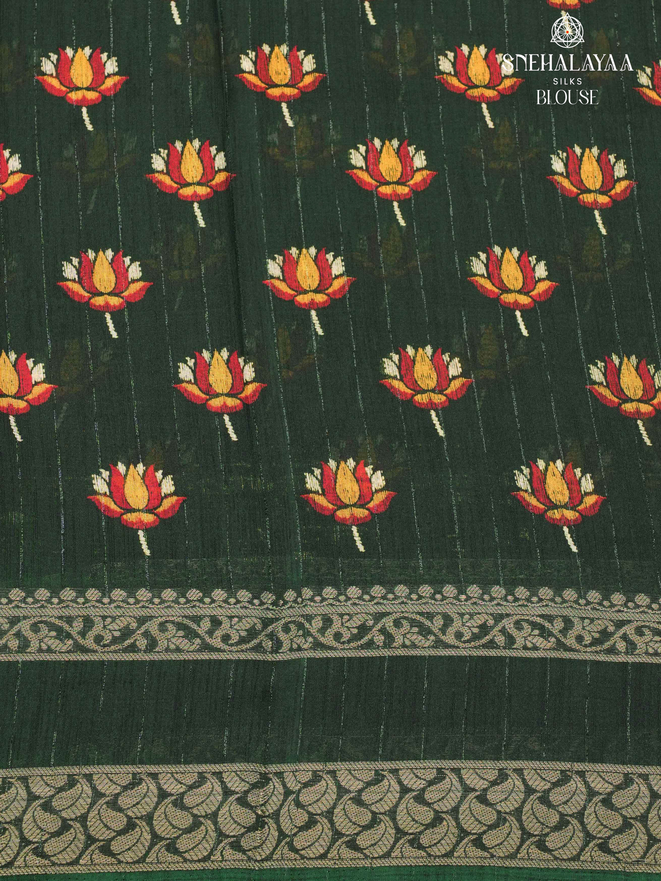 Green Dola Silk Saree