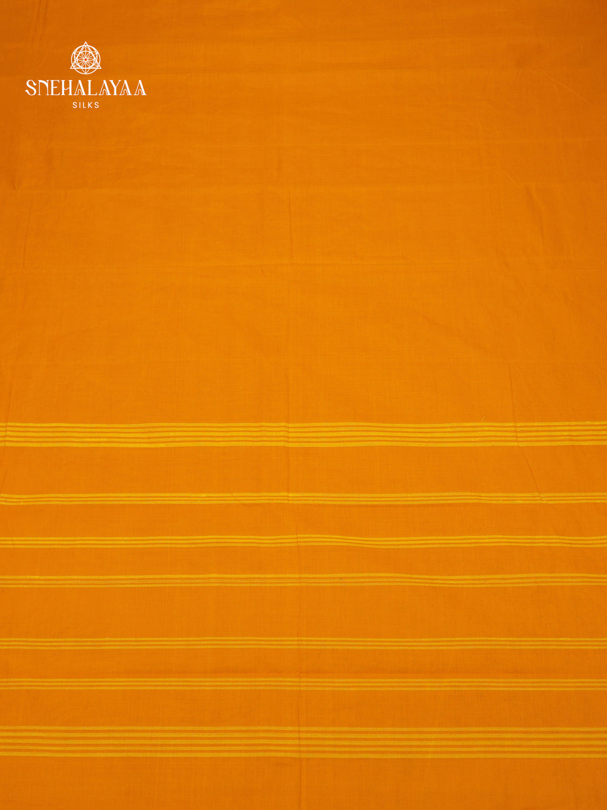 Turmeric Yellow Kanchi Cotton Saree with Traditional Woven Border