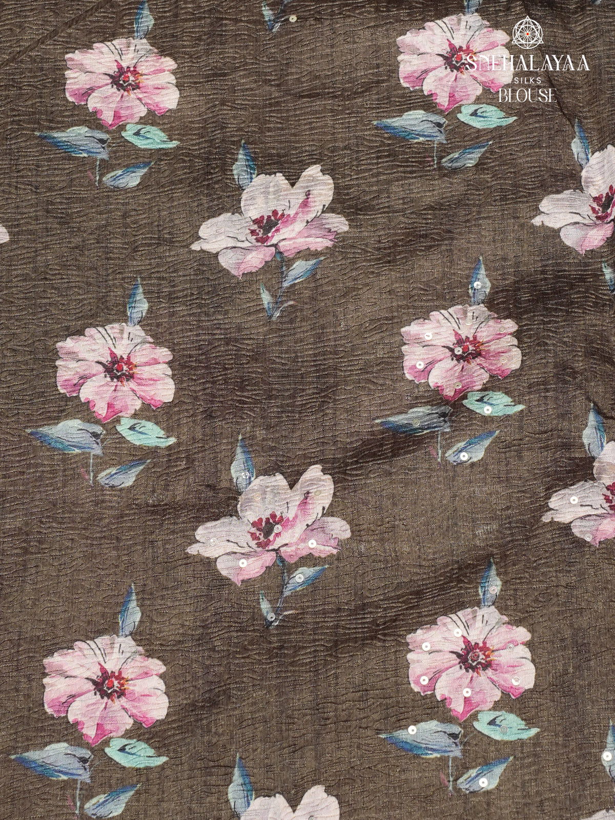 Bronze Crush Embroidery Saree