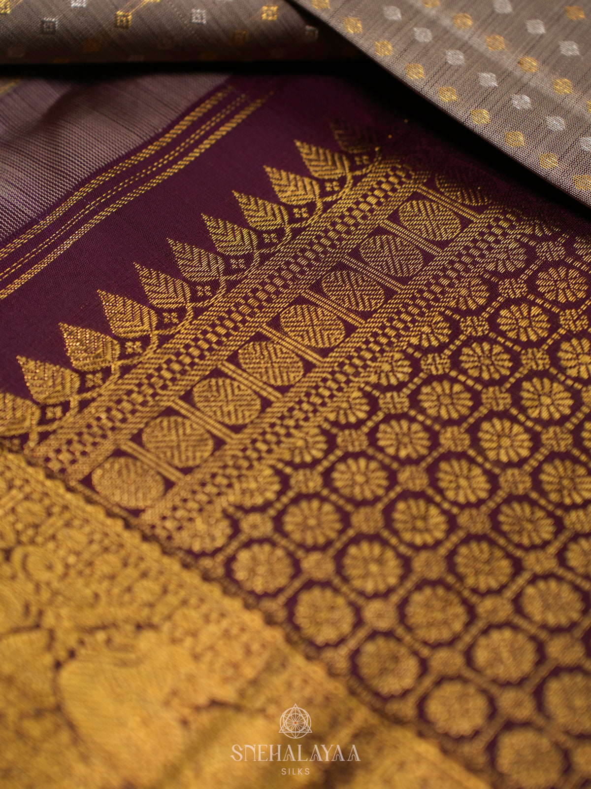 Grey Kanjivaram Silk Saree