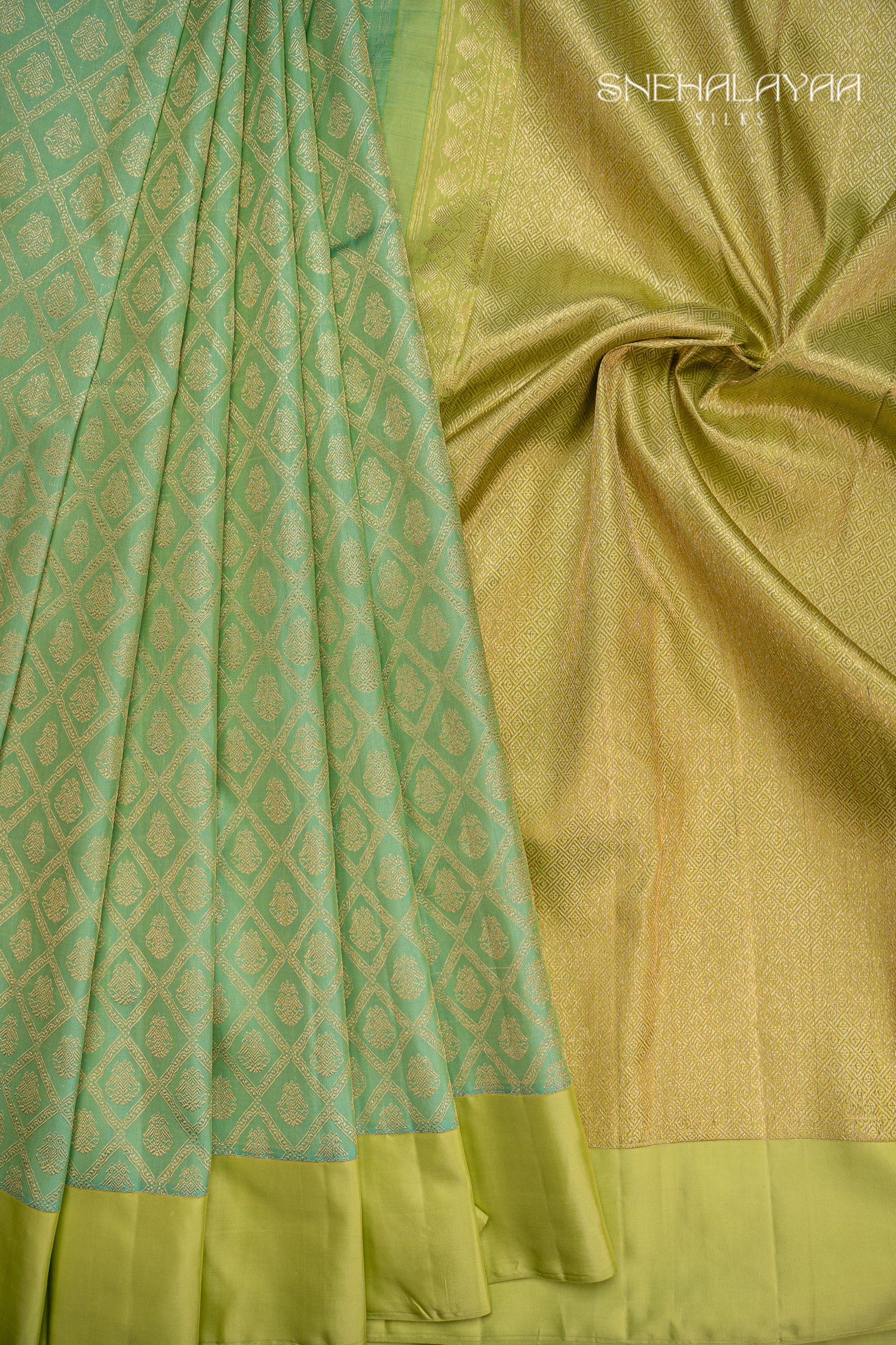 Fern Green Kancheevaram Silk Saree