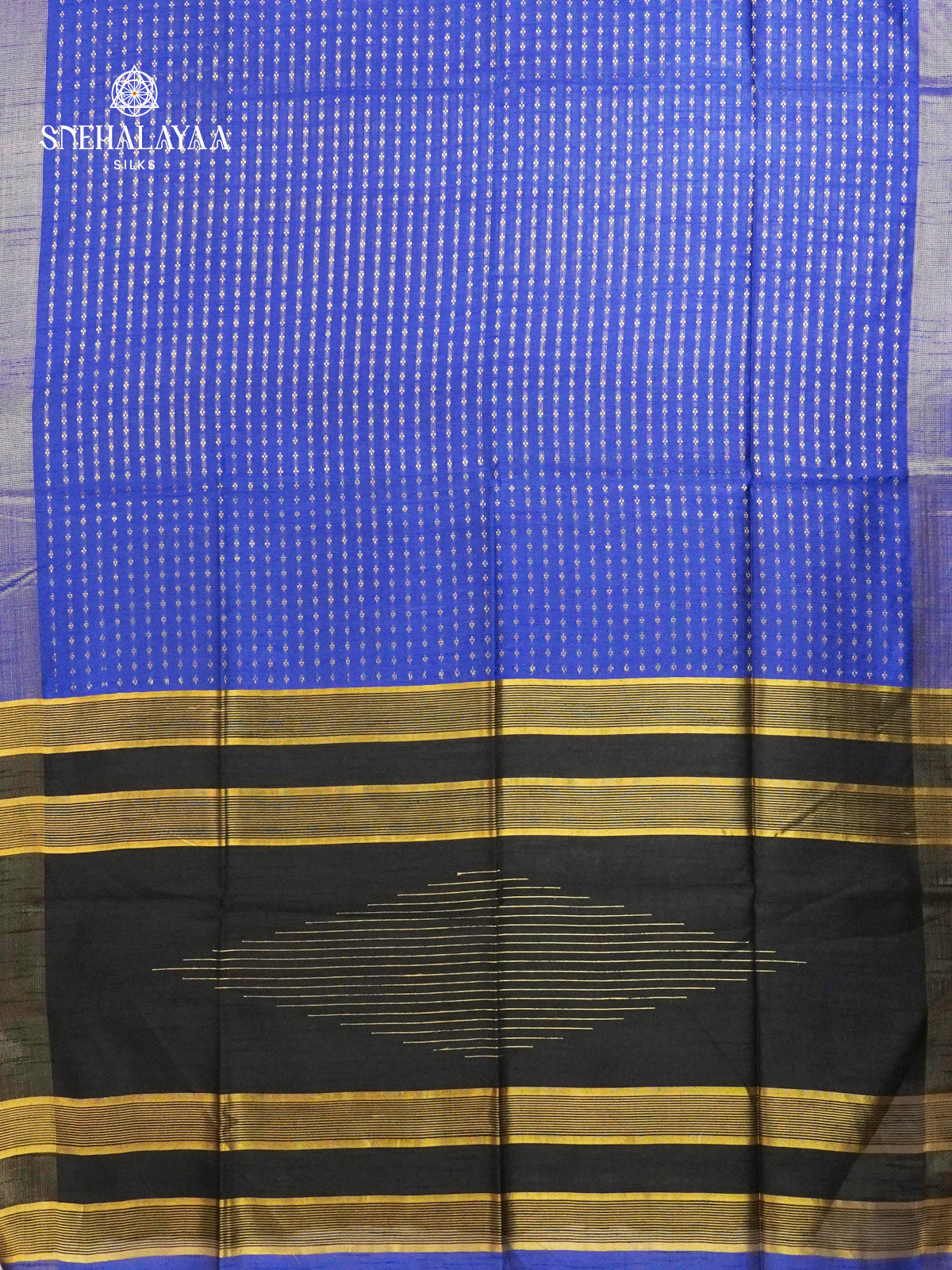 Royal Blue Bamboo Silk Saree