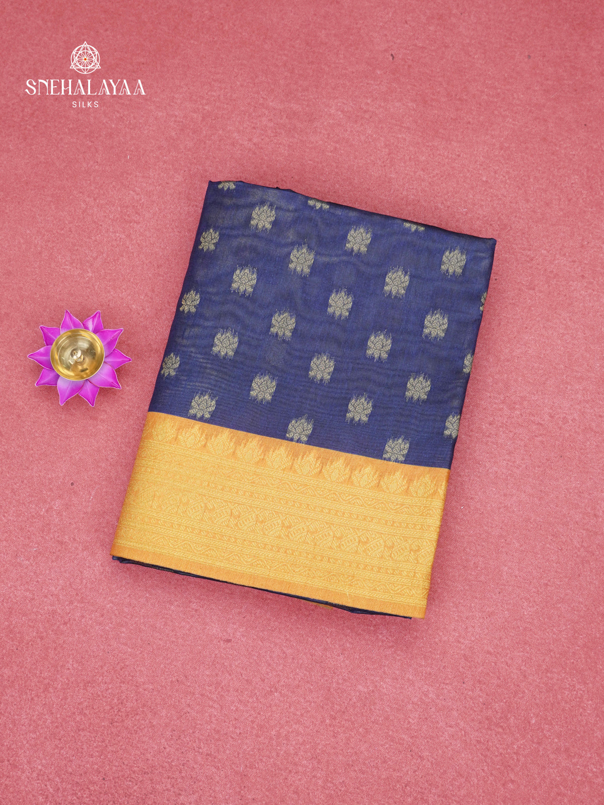 Navy Blue Jute Saree