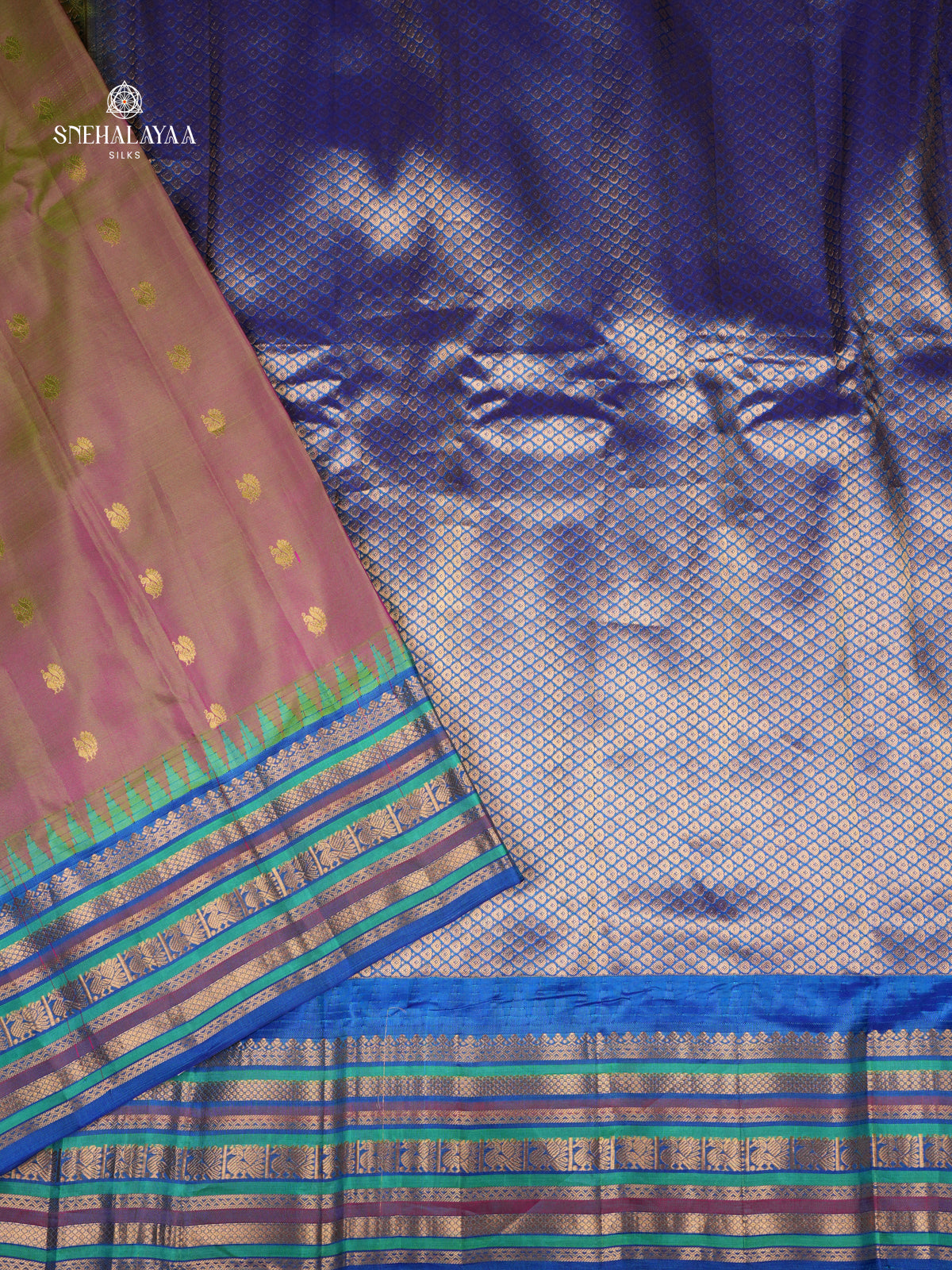 Purple Gadwal Silk Saree