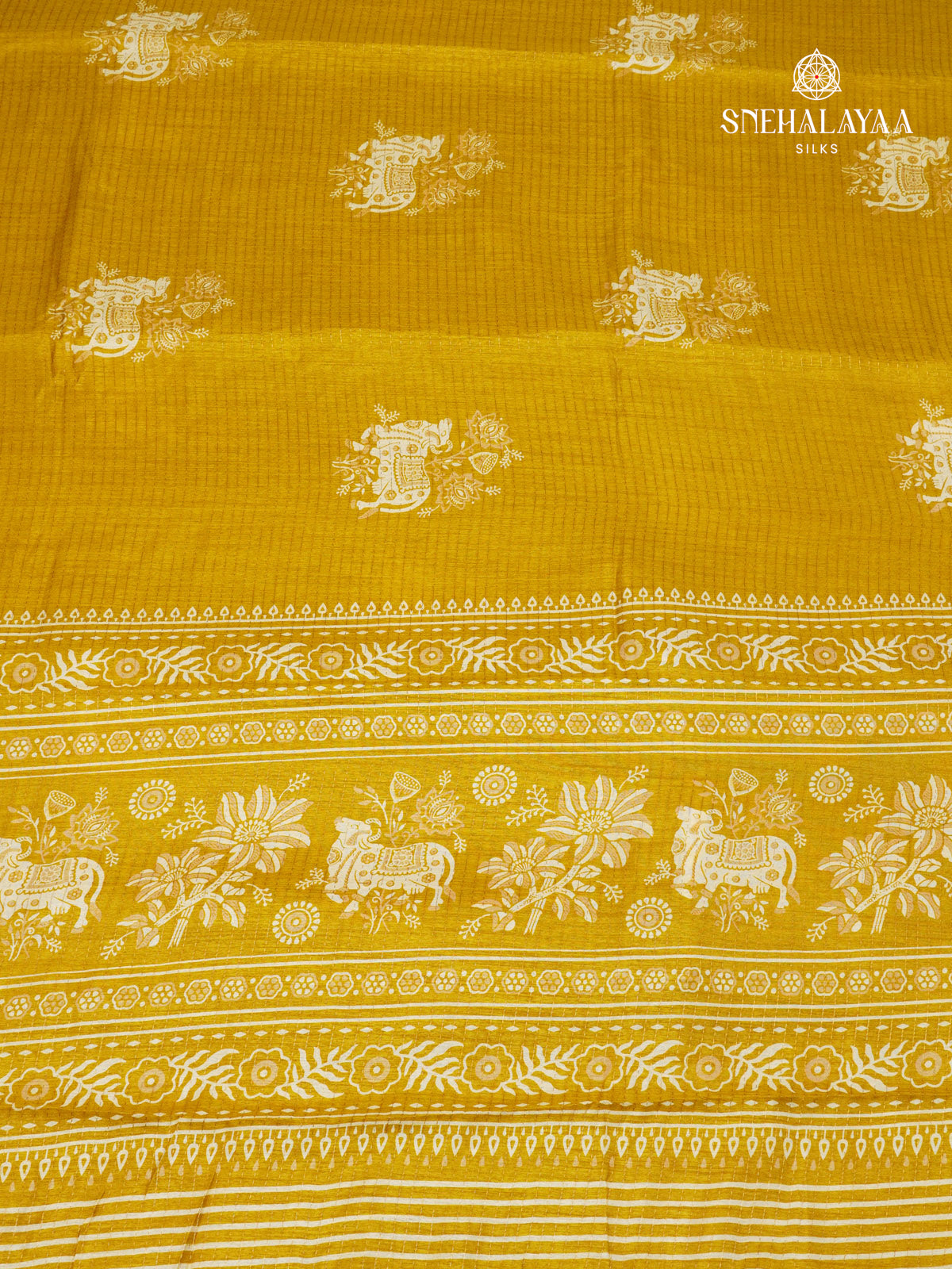 Yellow Dola Silk Saree