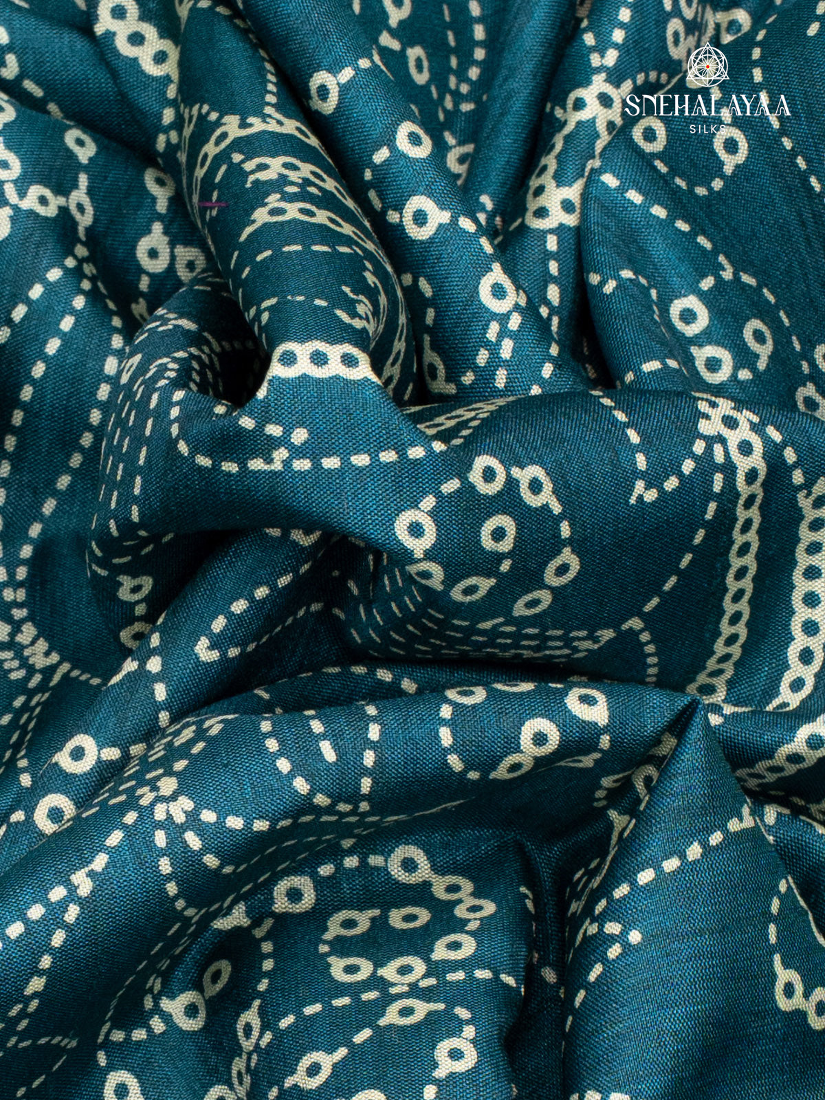Teal Blue Dola Silk Saree