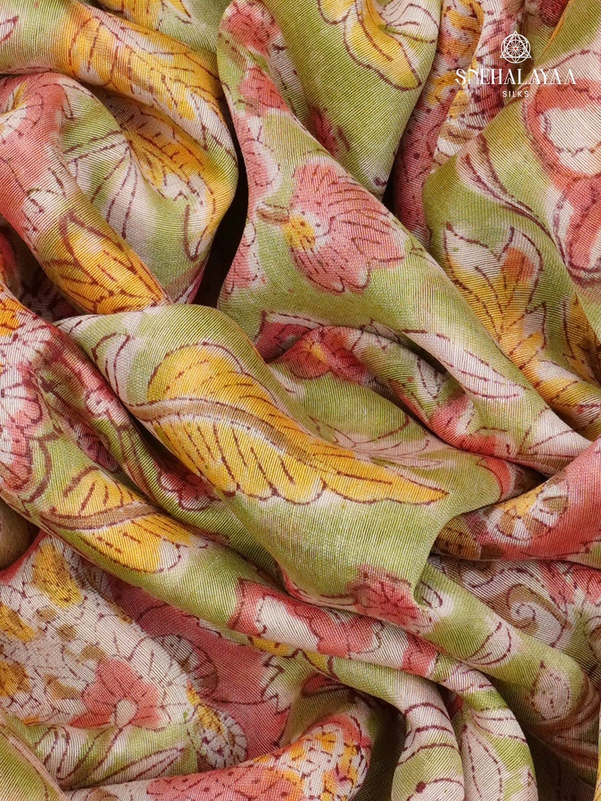 Olive Green Chanderi Saree