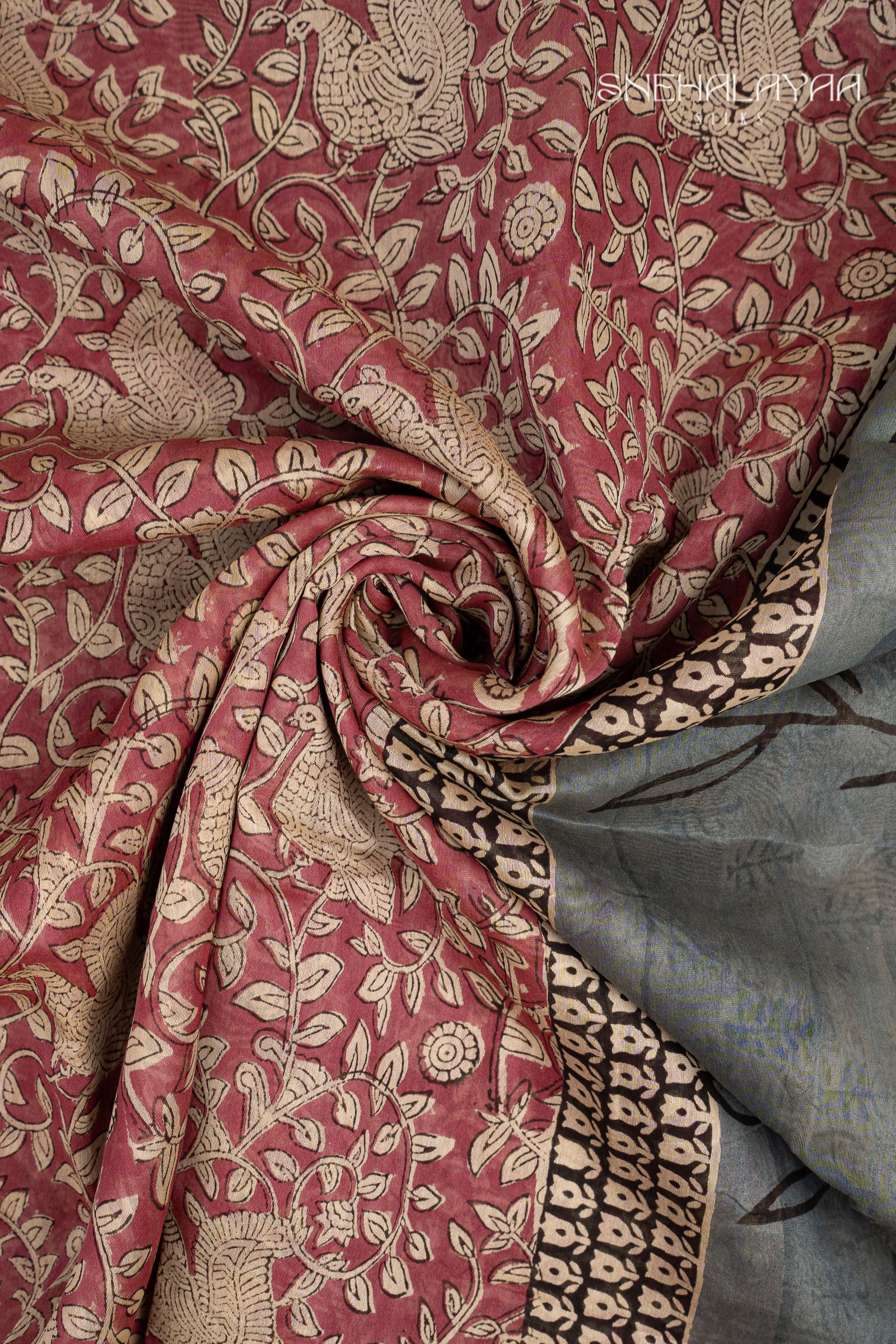Blush Red Chanderi Saree
