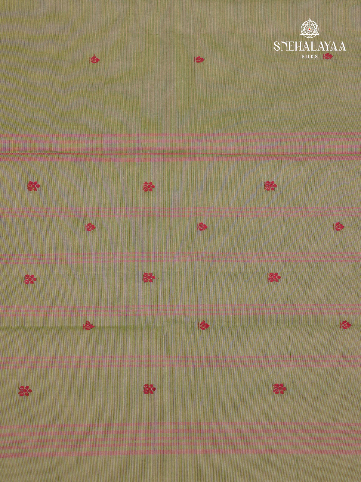 Olive Green Chettinad Cotton Saree