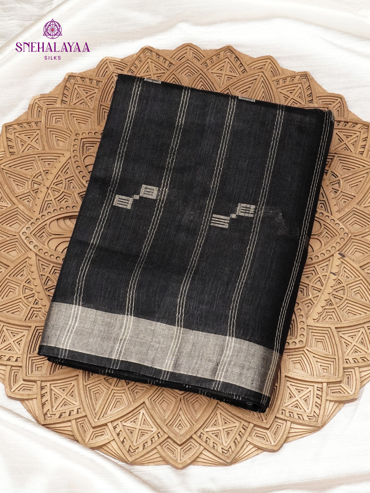 Black Bamboo Silk Saree