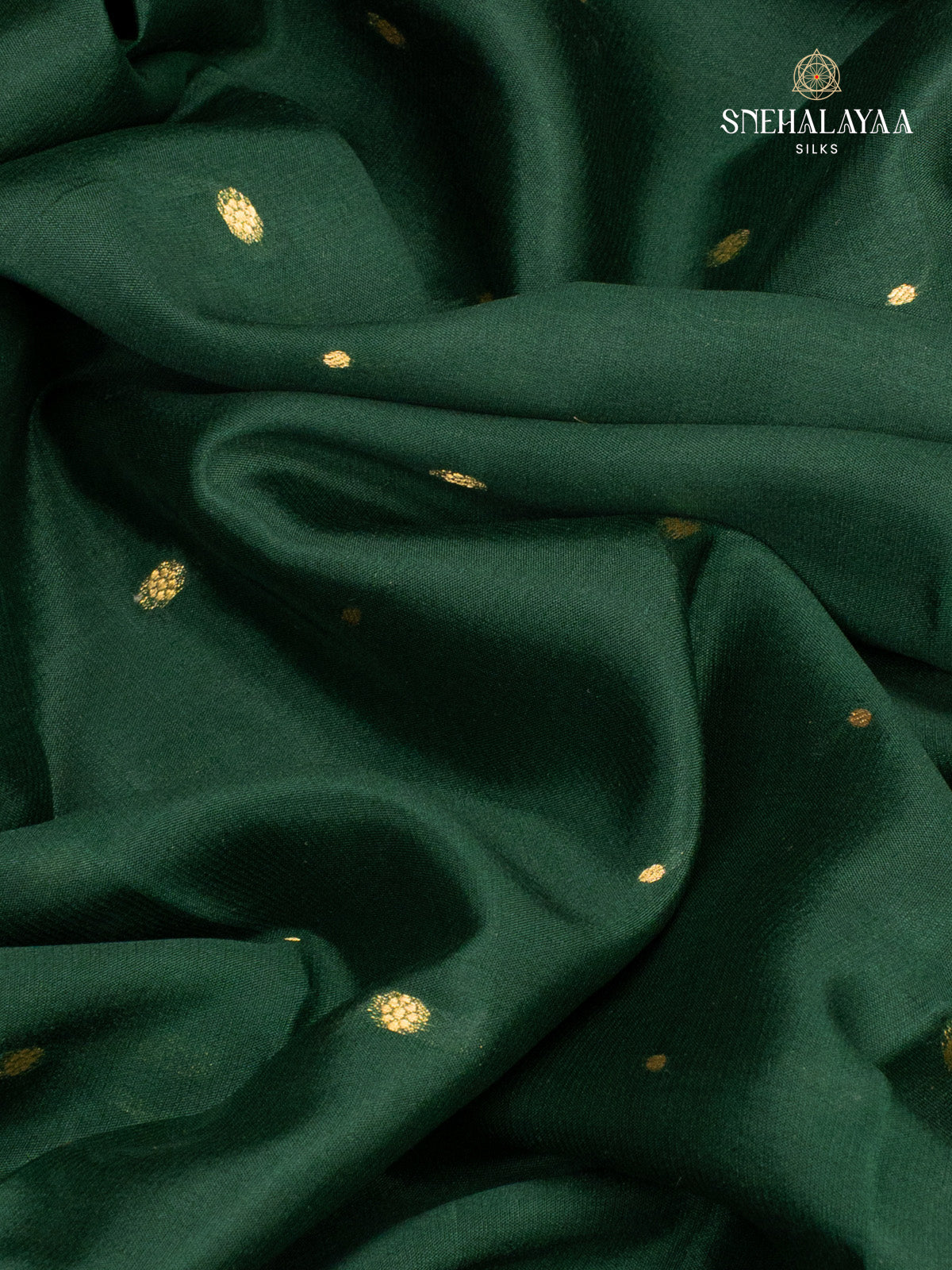 Bottle Green Mysore Silk Saree