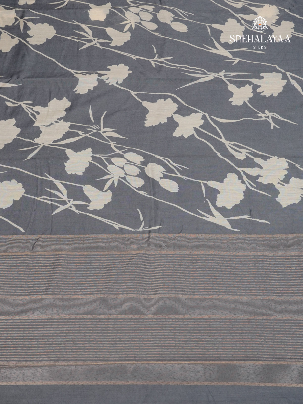 Grey Chanderi Saree