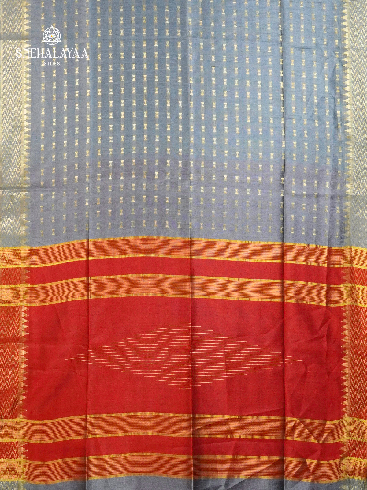 Grey Bamboo Silk Saree