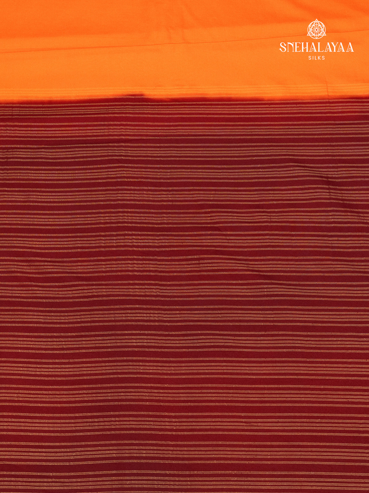 Orange Mysore Silk Saree