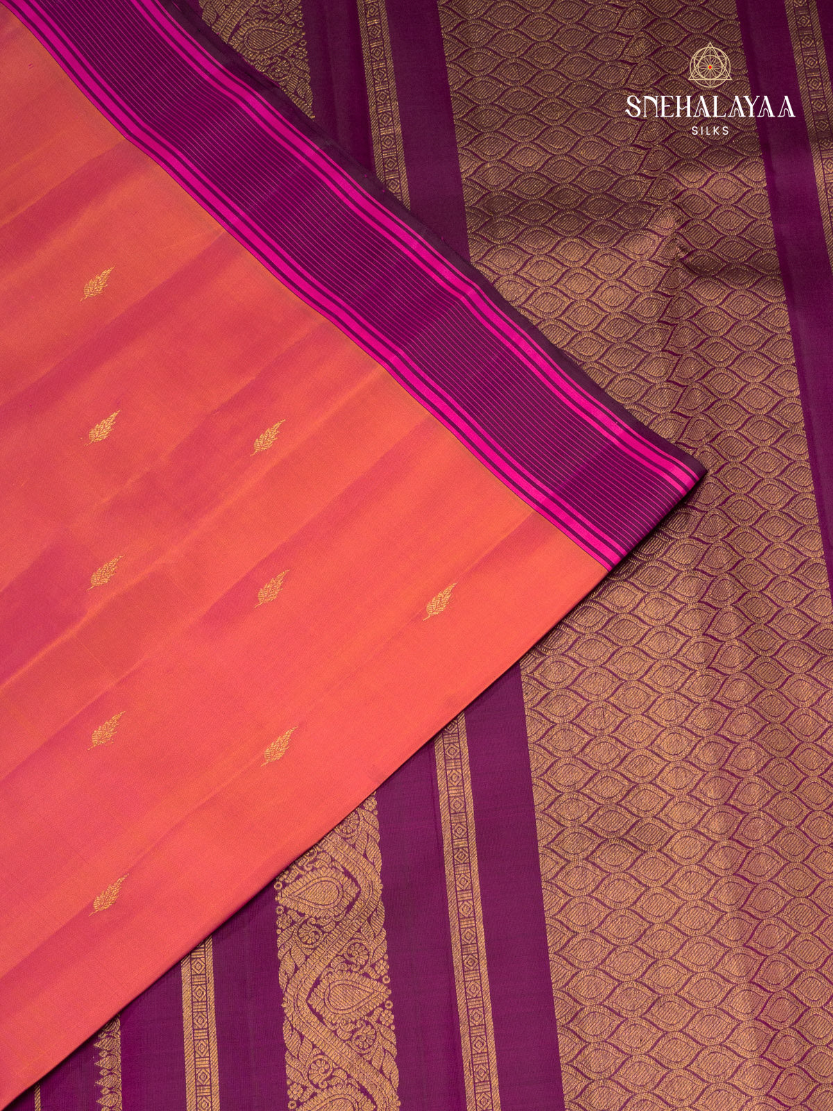Orange Kanjivaram Silk Saree