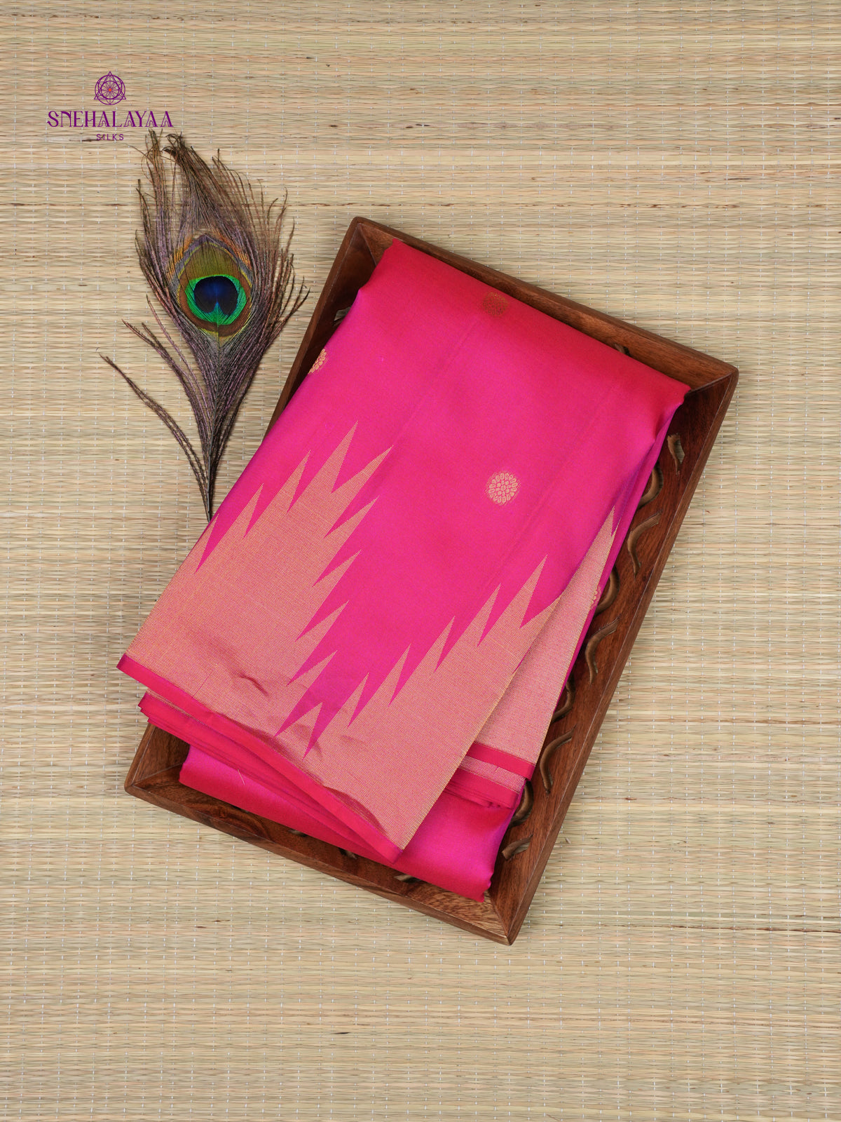 Rani Pink Kanjivaram Silk Saree