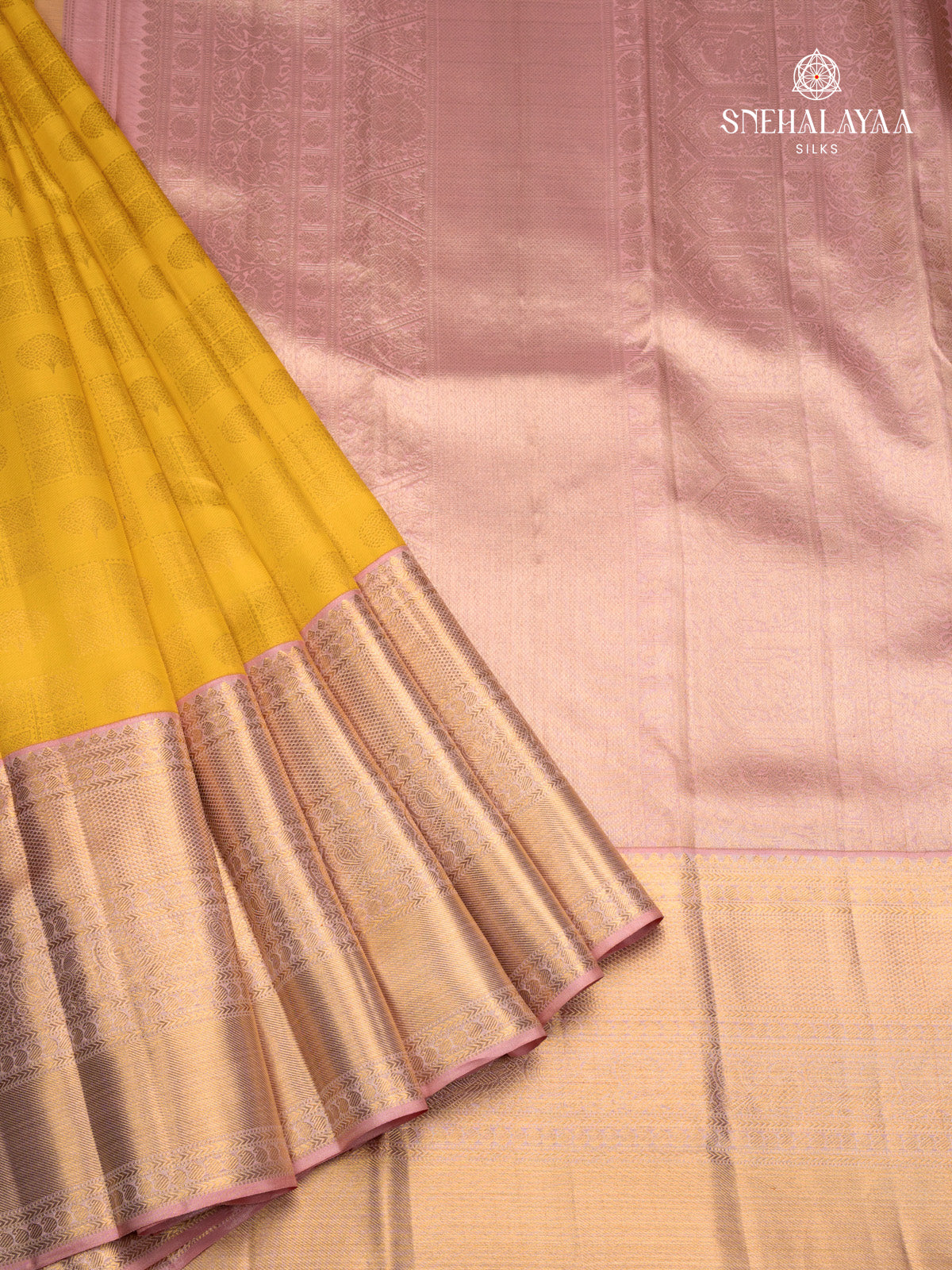 Yellow Kanjivaram Silk Saree