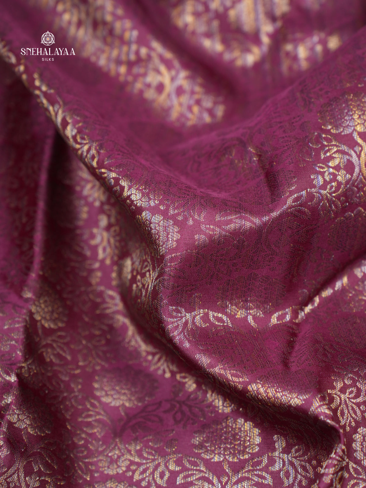 Wine Red Kanjivaram Silk Saree